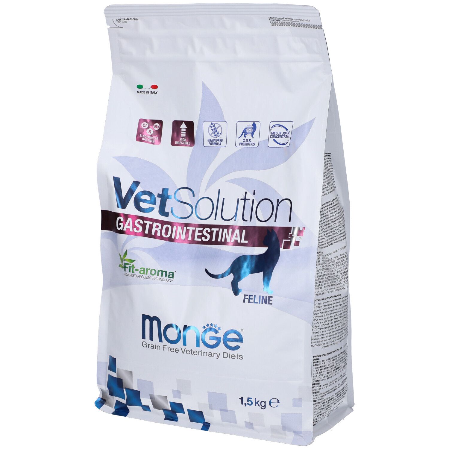 Monge Superpremium Cat Monge Gastrointestinal Vetsolution Crocchette Per Gatto - 1,5 Kg - Immagine 7
