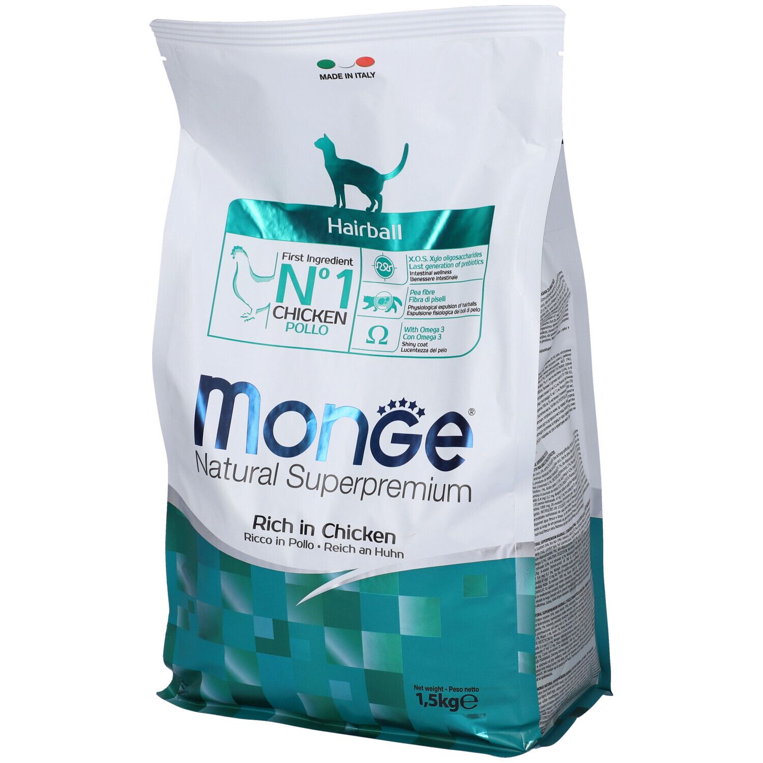 Monge Hairball per Gatti Adult con Pollo 1,5 Kg