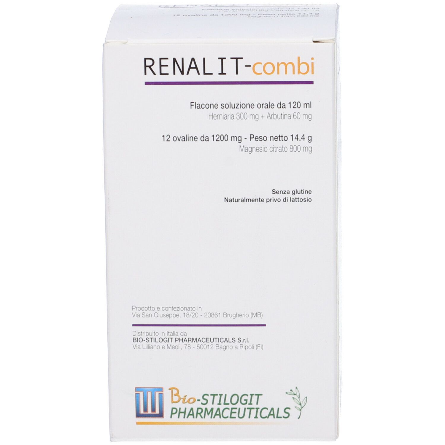 Scatola RENALIT-combi. Marchio: Bio-Stilogt Pharmaceuticals.