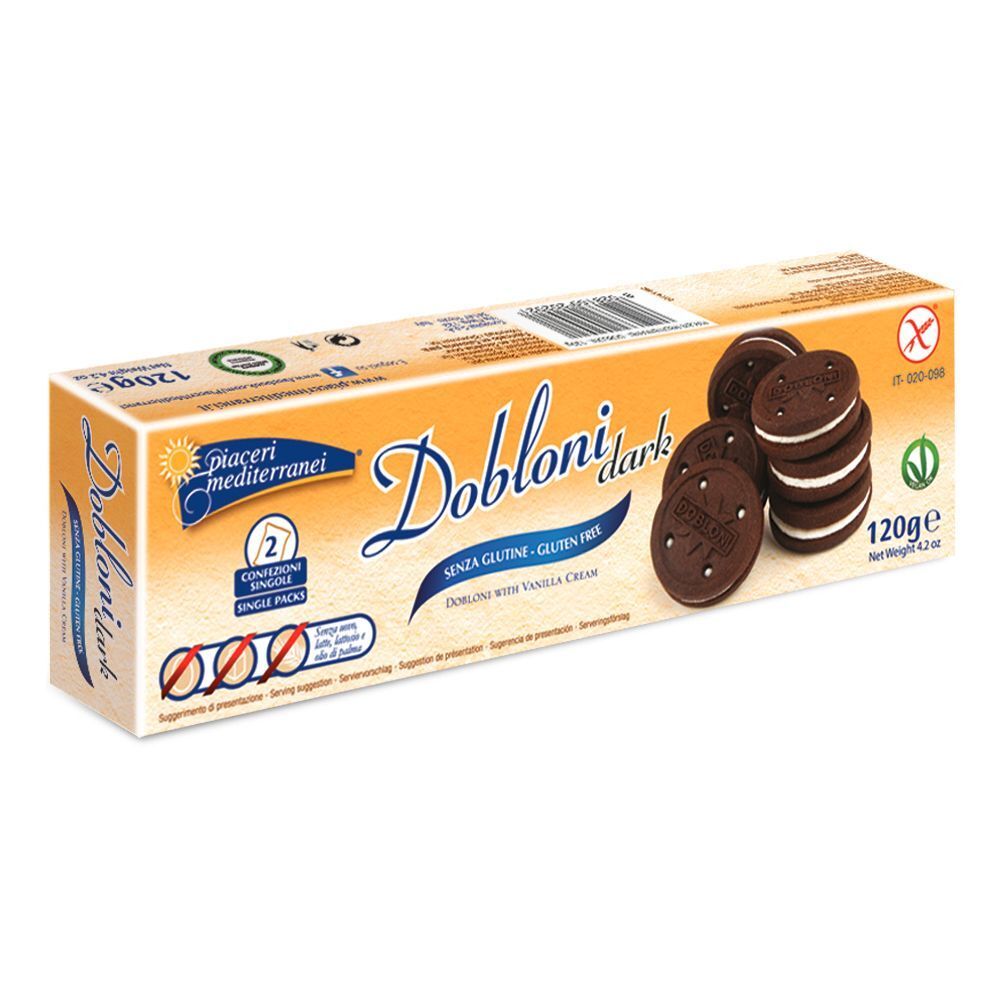 Piaceri Mediterranei Dobloni Dark Senza Glutine, 120G - Immagine 4