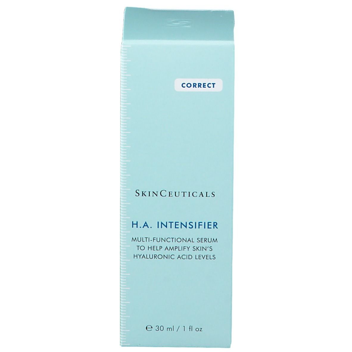 Confezione azzurra. SkinCeuticals H.A. Intensifier. Informazioni sul prodotto.