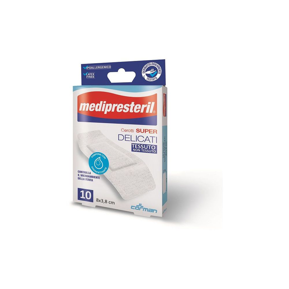 Medipresteril® Cerotti Super Delicati Tessuto non Tessuto 8x3,8 cm