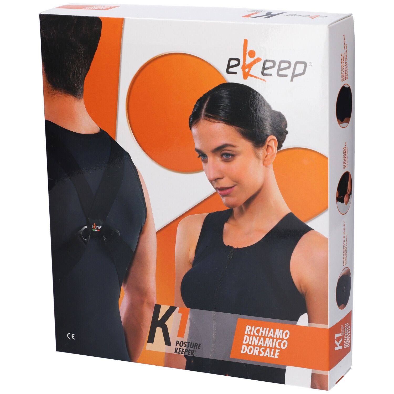 Ekeep K1 Haltungs-Korrektor für den Rücken, auf der Verpackung.