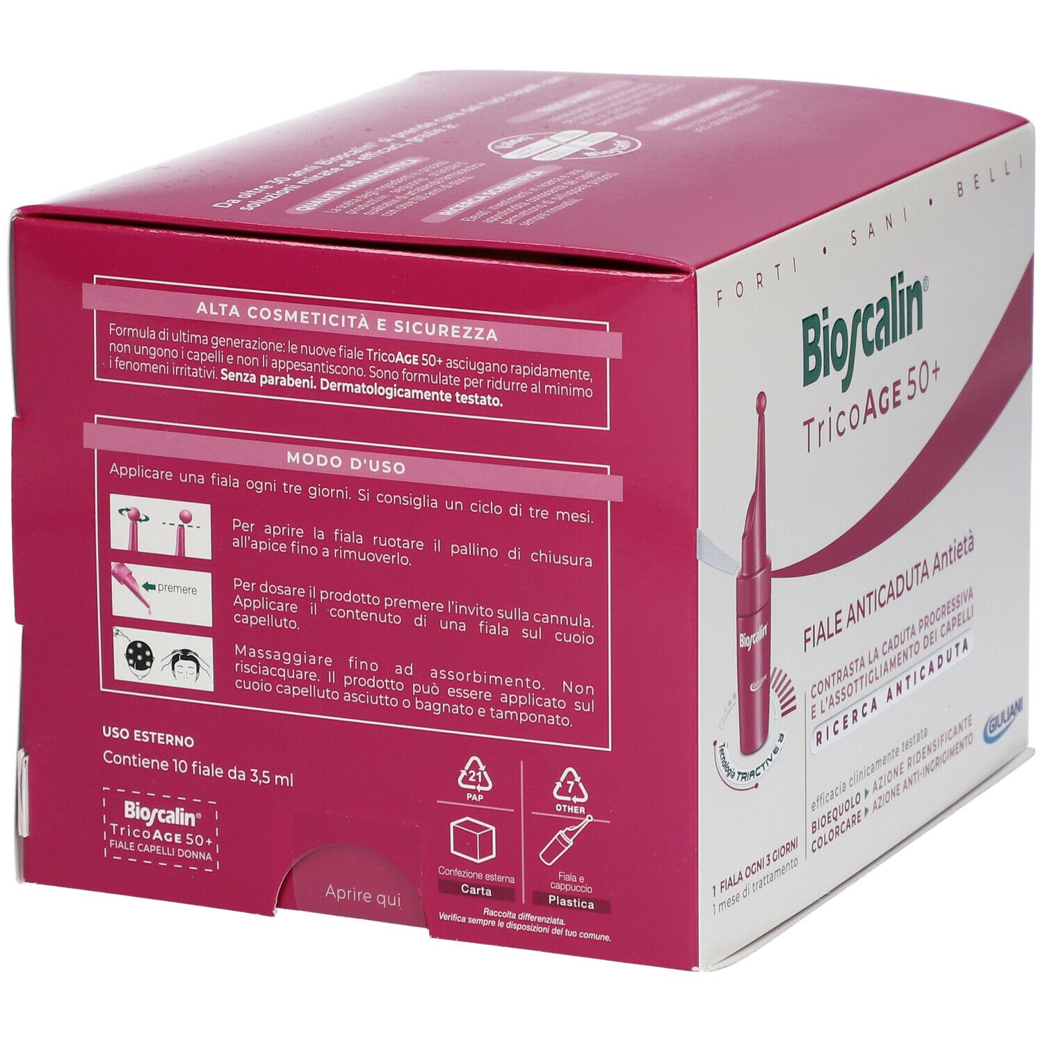 Bioscalin® TricoAGE 50+ Fiale Anticaduta Antietà 10x3,5 Ml | Redcare