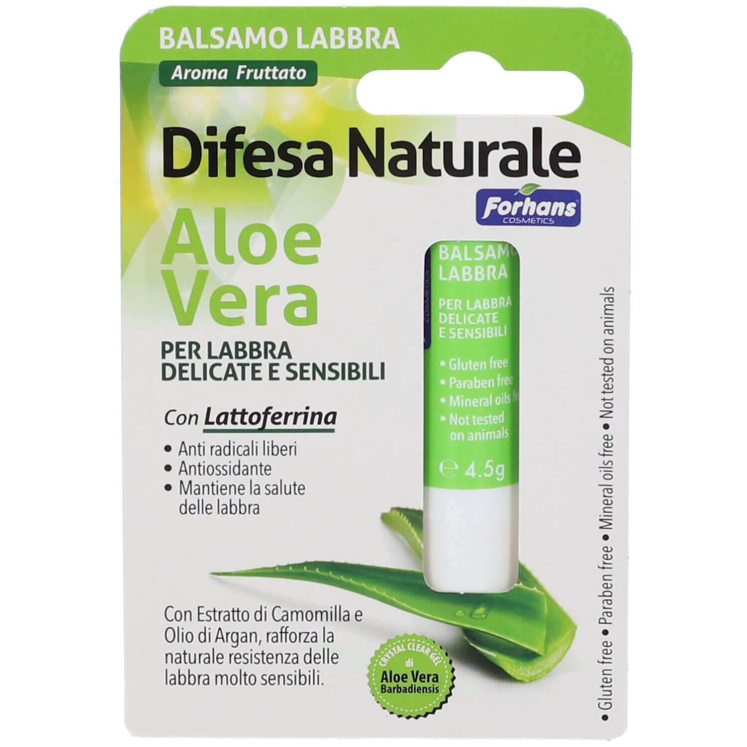 Uragme Forhans Balsamo Labbra Difesa Naturale Aloe Vera - Immagine 7
