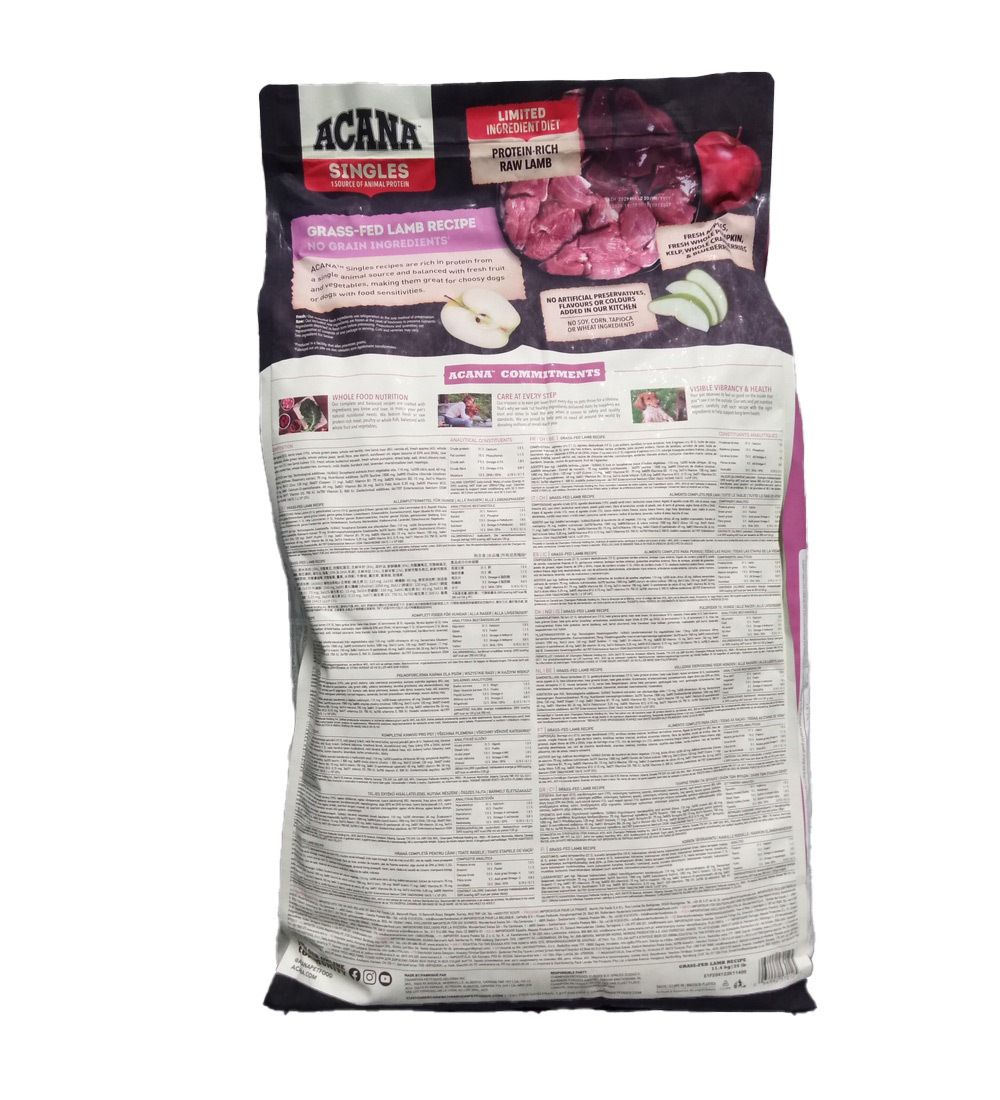 Acana Pienso Grass Fed de Cordero para Perros Adultos (Perros , Comida , Pienso) - 11.4 Kg