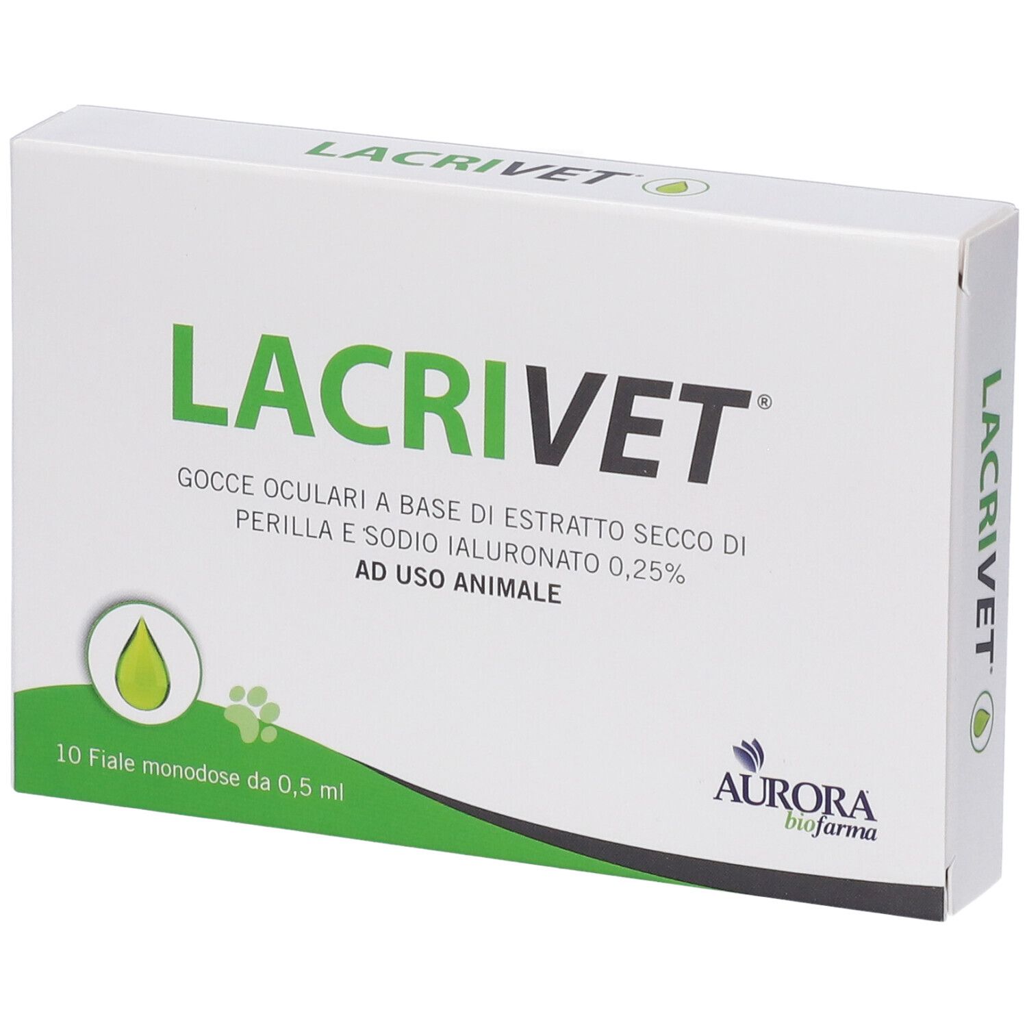 Lacrivet Gocce Oculari Strip 10 Flaconcini 0,5 Ml
