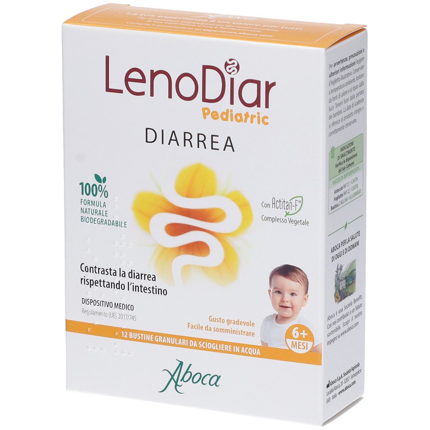 Aboca Lenodiar Pediatric Per Diarrea 12 Bustine - Immagine 4