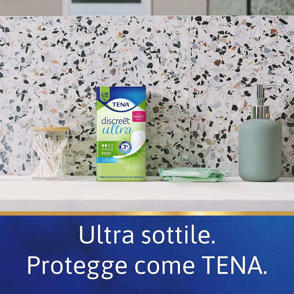 Verpackung von TENA Discreet Ultra Mini Slipeinlagen.