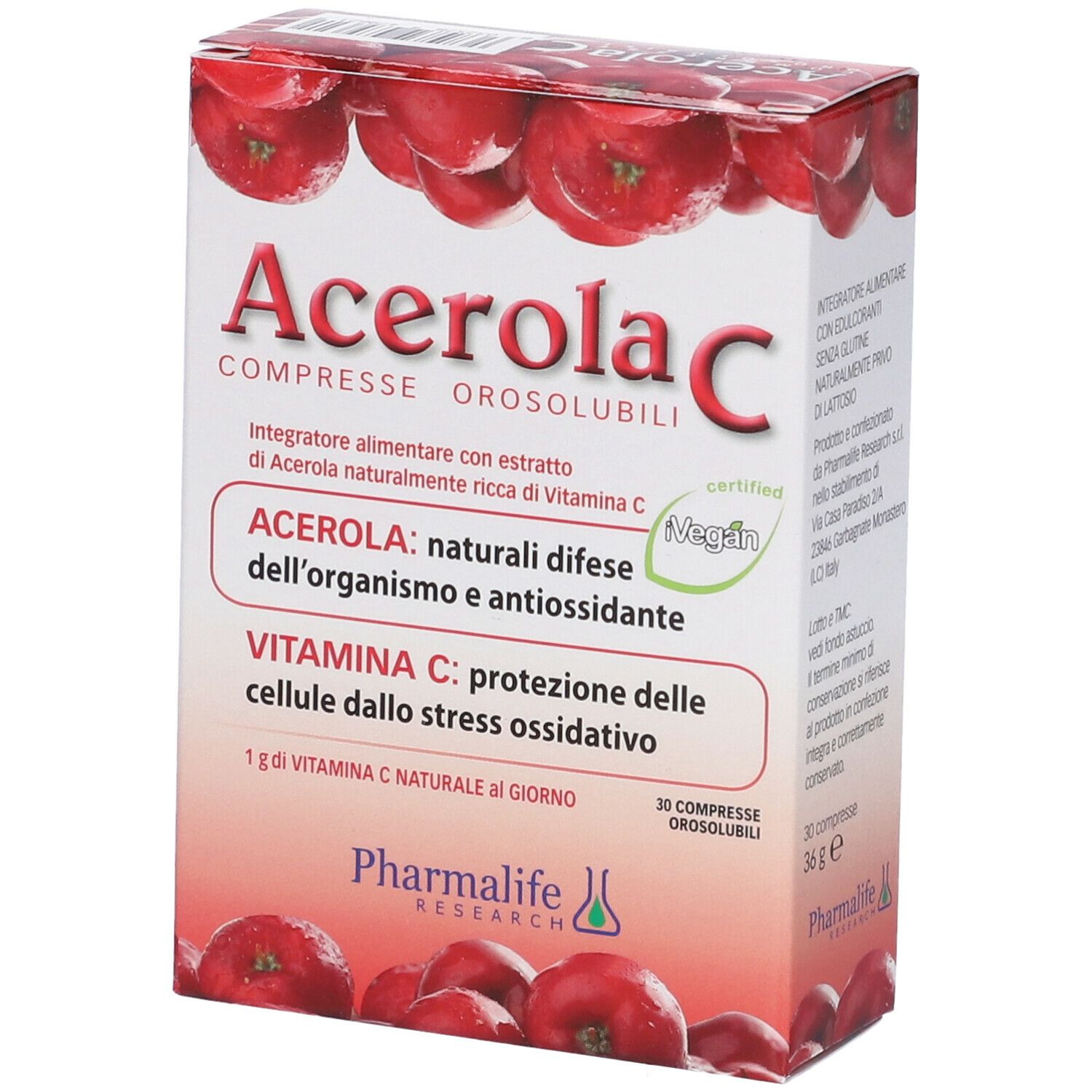 Pharmalife Acerola C Compresse Orosolubili Integratore Alimentare