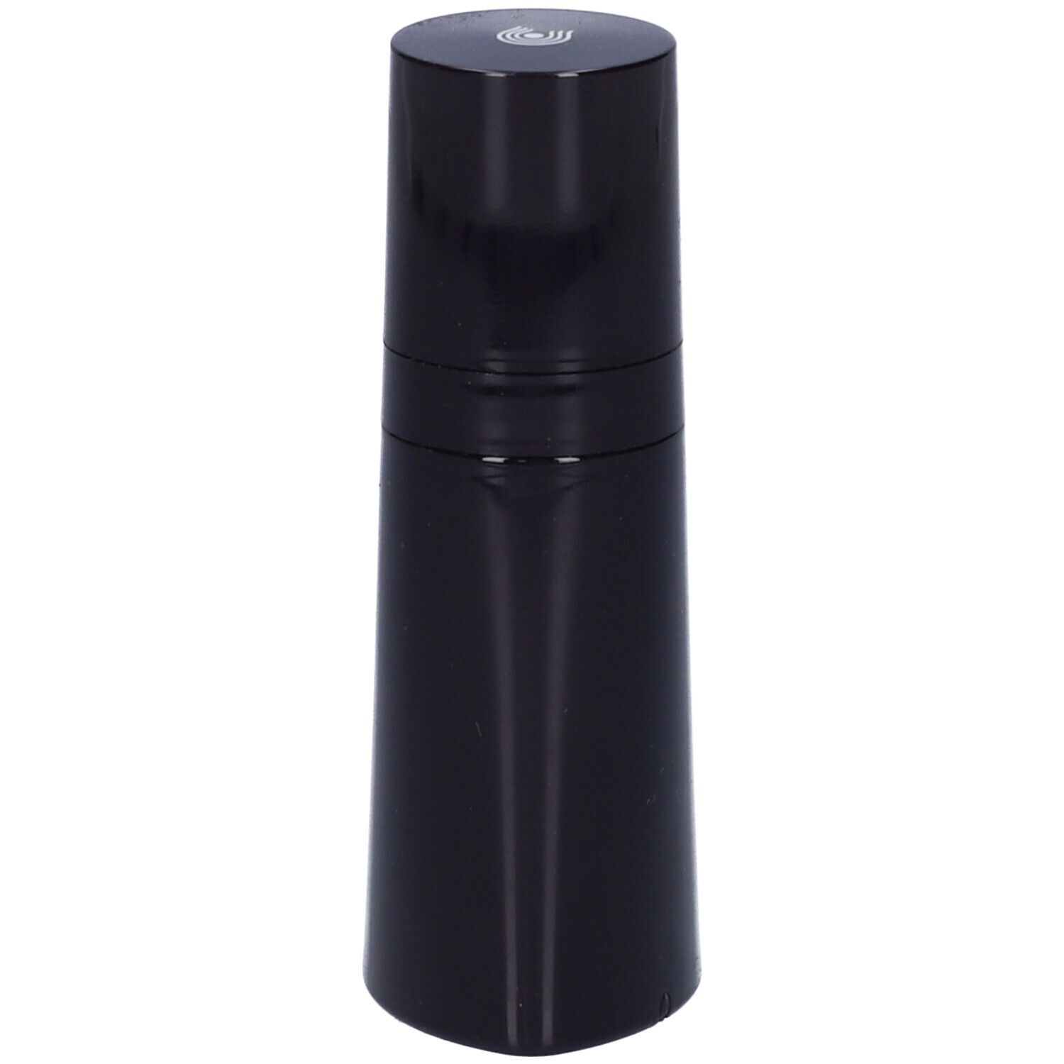 Flacone nero con tappo rotondo. Scritta: Dr. Hauschka. Prodotto: Foundation.