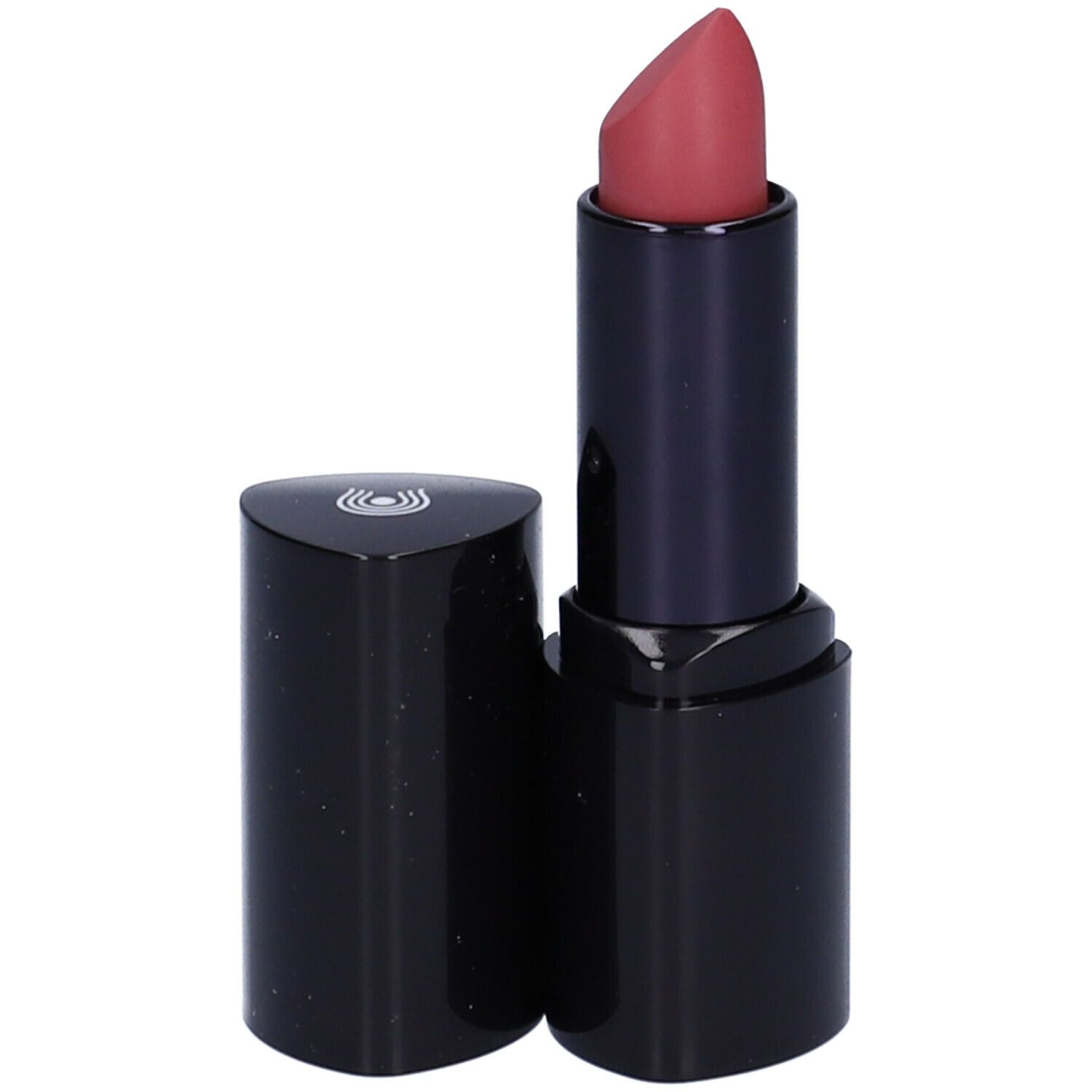 Rossetto rosa aperto. Astuccio nero con tappo nero.