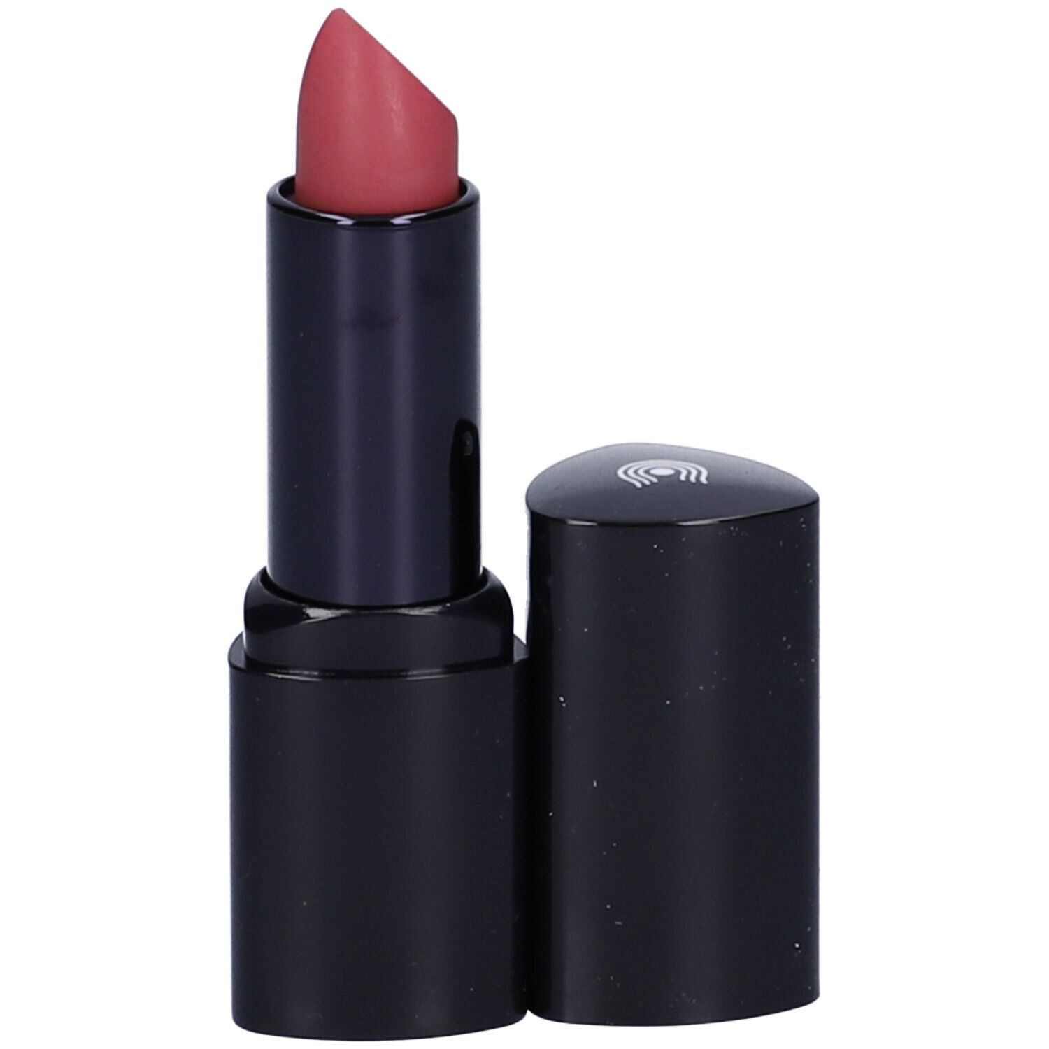 Rossetto rosa aperto. Astuccio nero con tappo nero.
