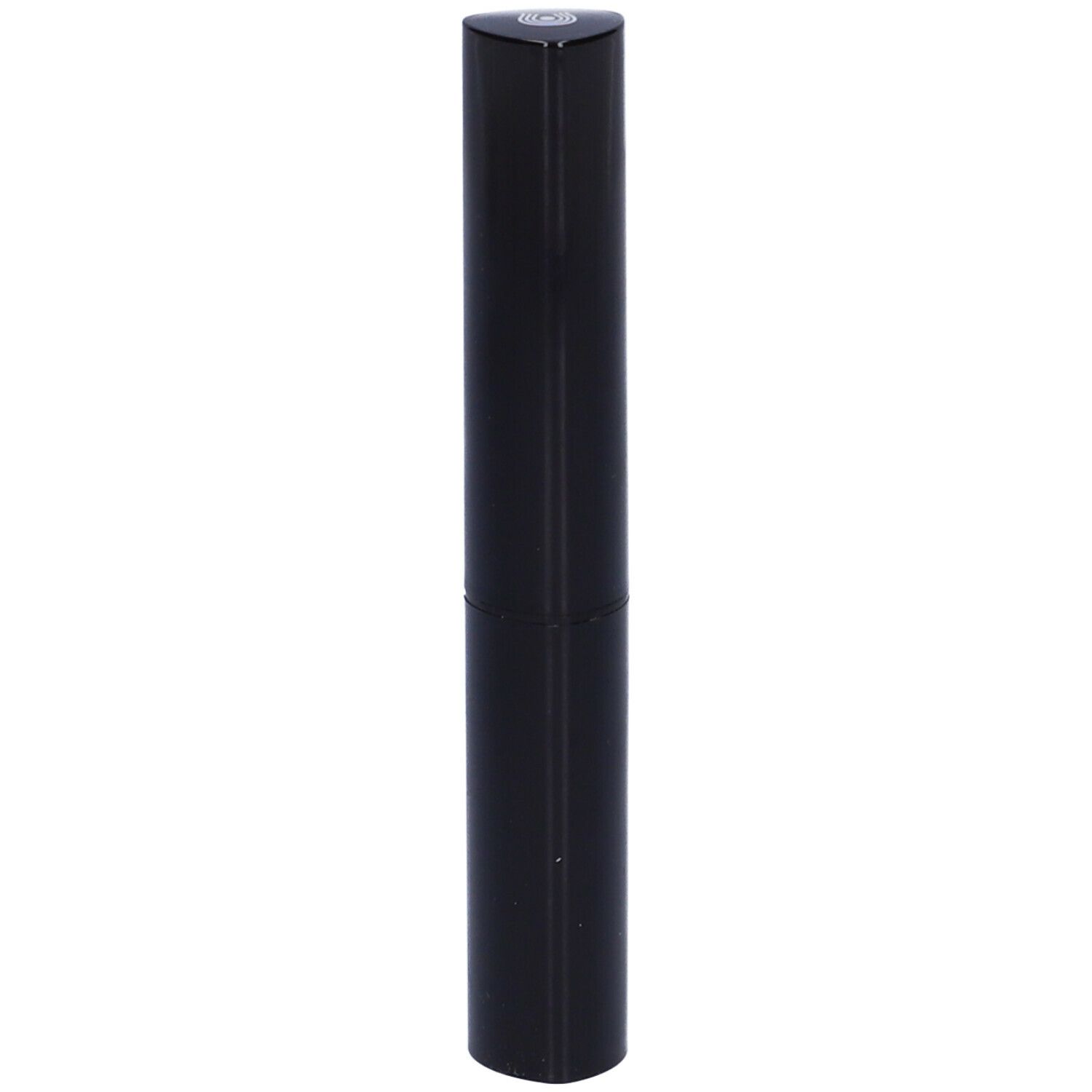 Rossetto nero di forma allungata. Parte superiore con punta triangolare. Nessun altro dettaglio.