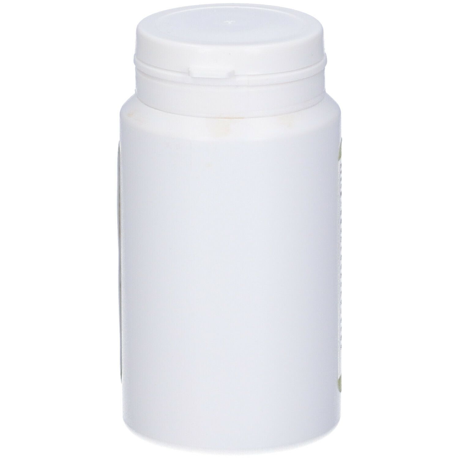 Flacone bianco con tappo. Nessun altro dettaglio visibile. Moringa Oleifera Compresse.