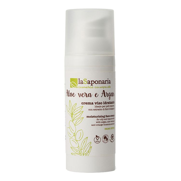 La Saponaria Crema Viso Idratante - Aloe Vera E Argan