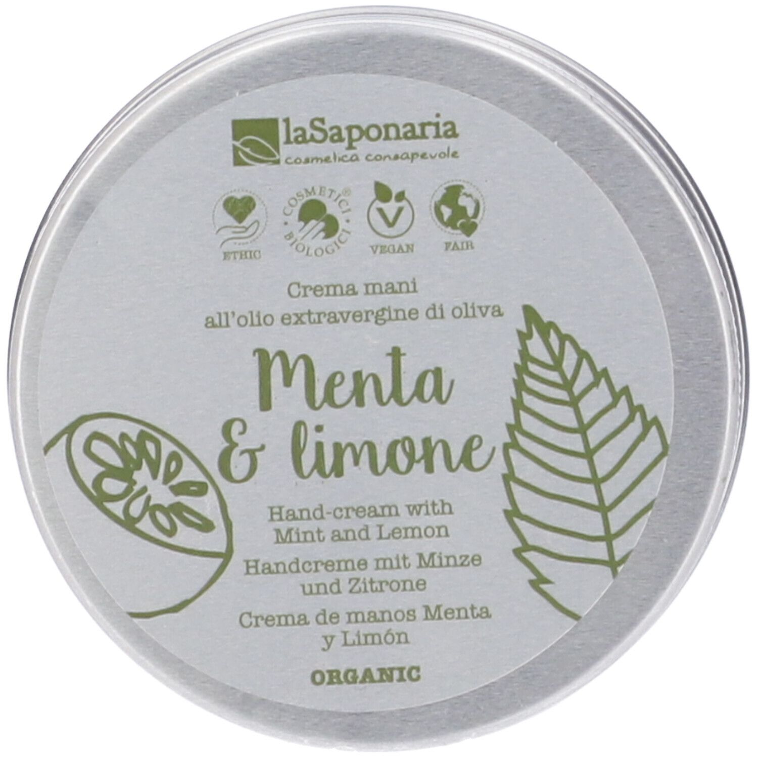La Saponaria Crema Mani Menta E Limone