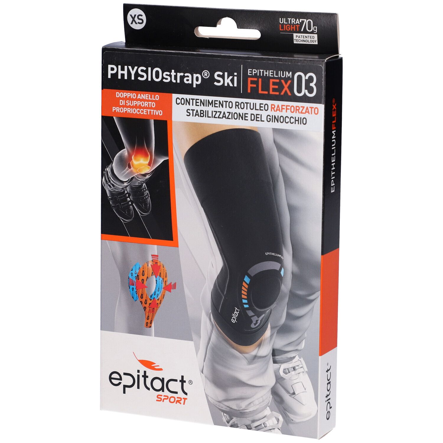 Epitact Sport Ginocchiera Physiostrap® Ski Taglia XS