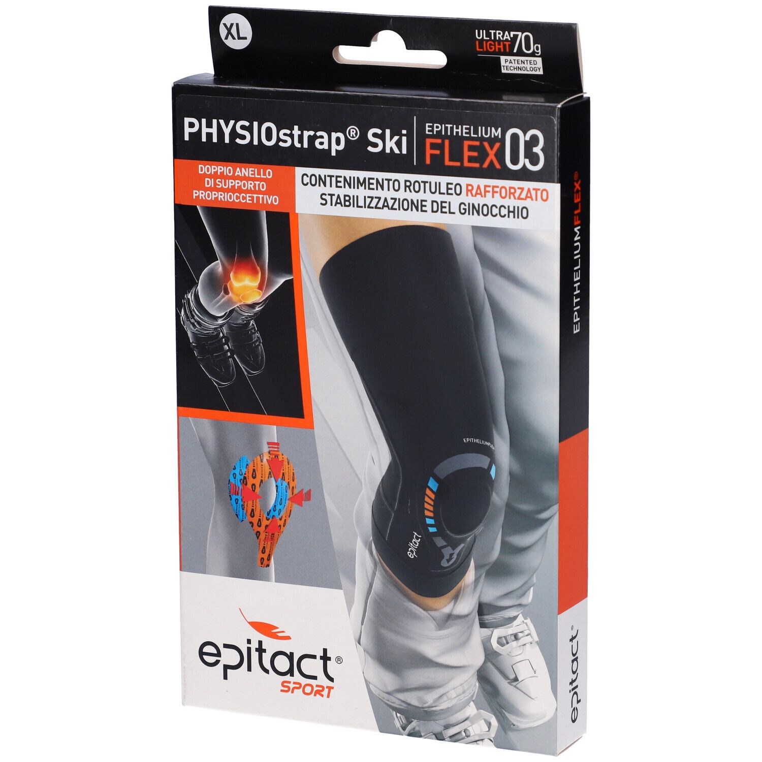 Epitact Sport Ginocchiera Physiostrap® Ski Taglia XL
