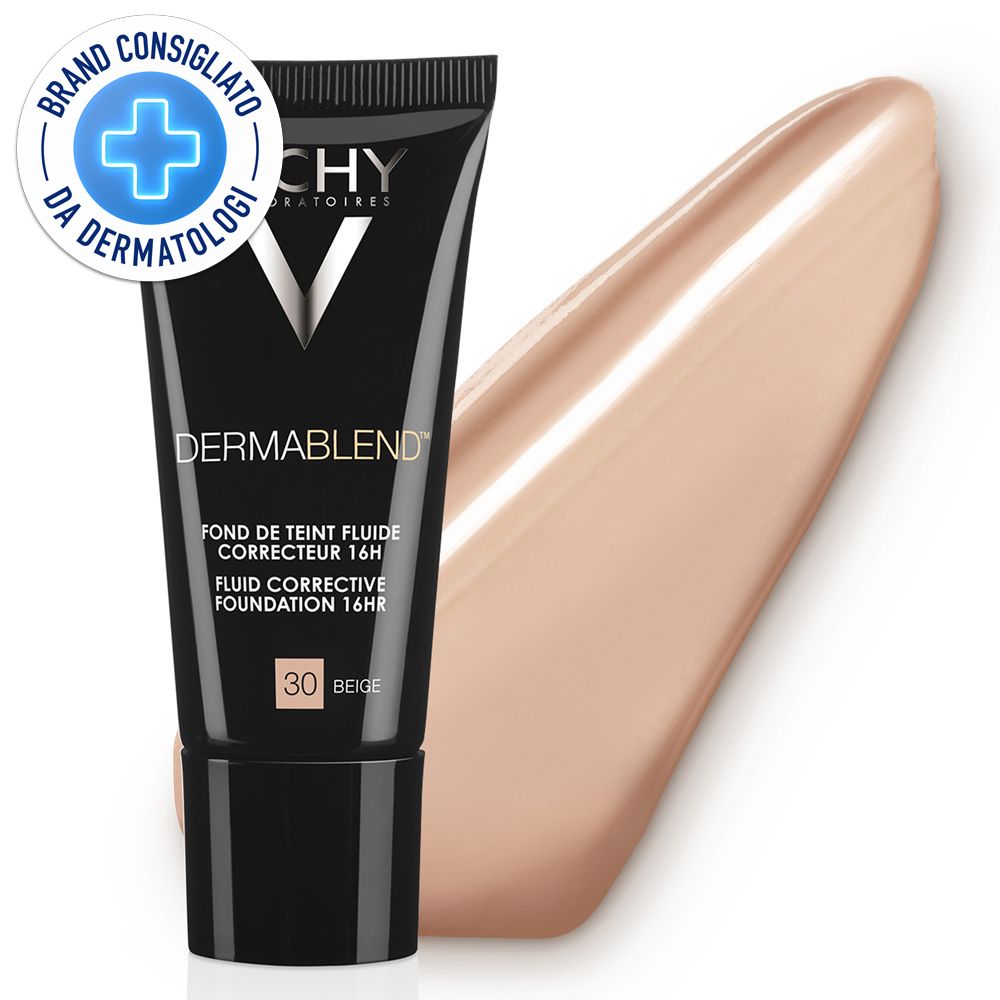 Vichy Dermablend Fondotinta Correttore Fluido 16h tonalità 30 - 30 ml correttore fino a 16 ore