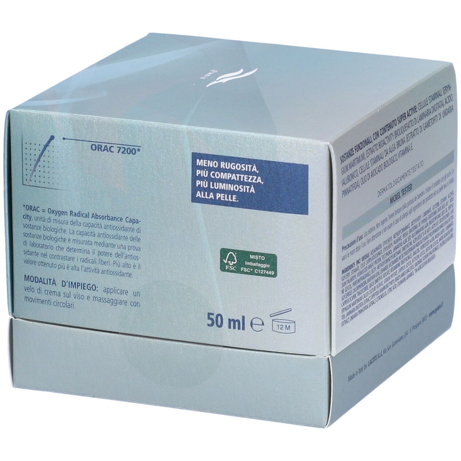 Scatola. GUAM BioCellules de mer, Crema Viso Lift, Antirughe Intensiva. Testo. 50 ml. FSC.