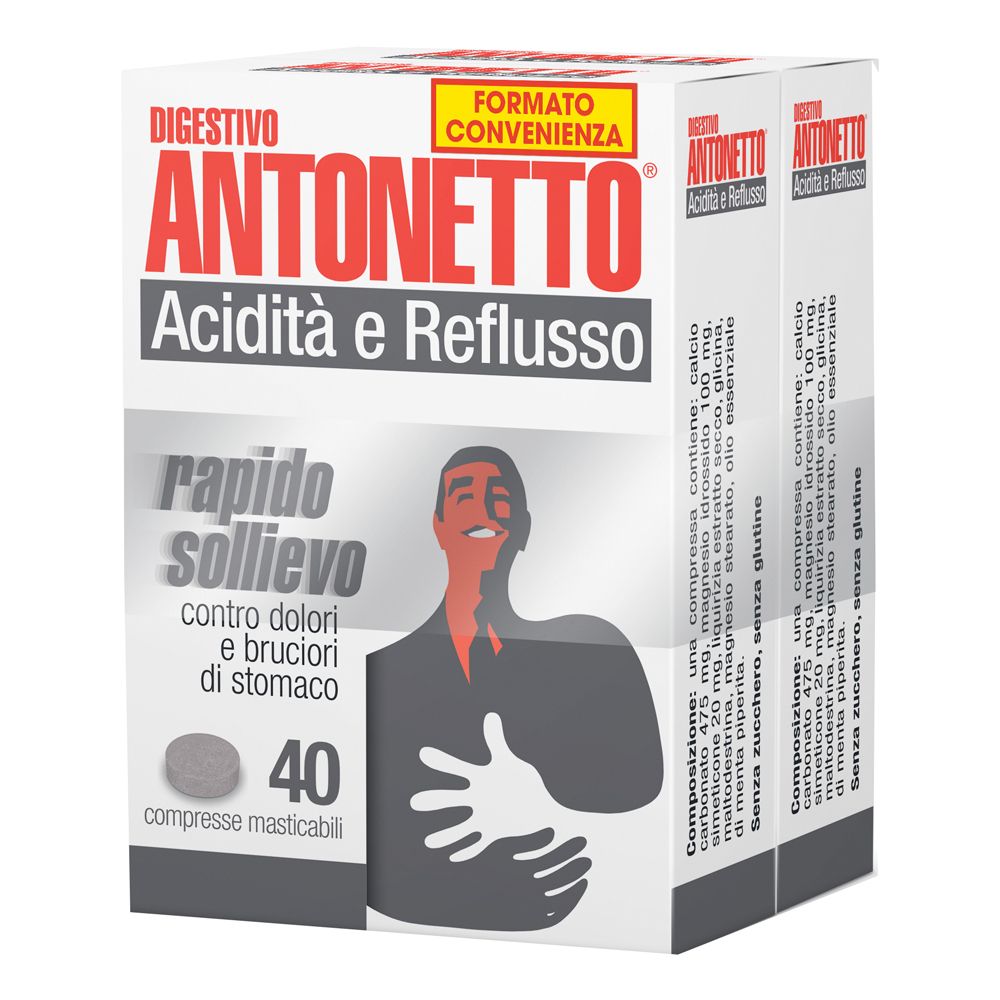 Digestivo Antonetto Acidita' e Reflusso Compresse Masticabili