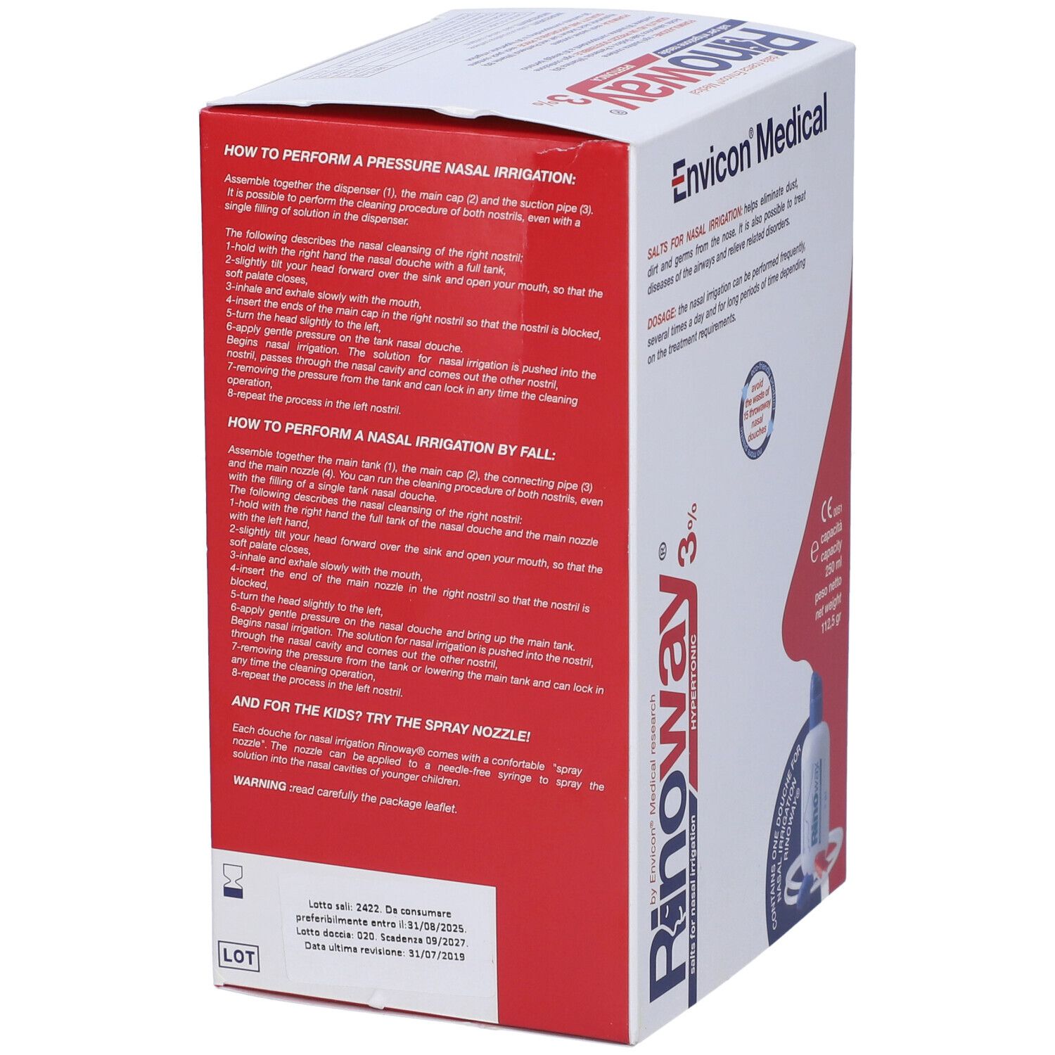 Rückseite der Produktverpackung mit Anweisungen und Illustrationen zur Anwendung.