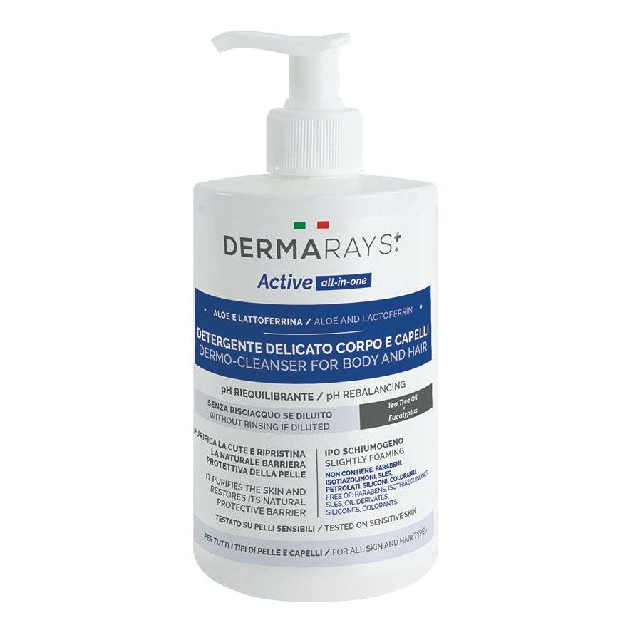 Dermarays Active All In One Detergente Delicato Corpo E Capelli 500 Ml