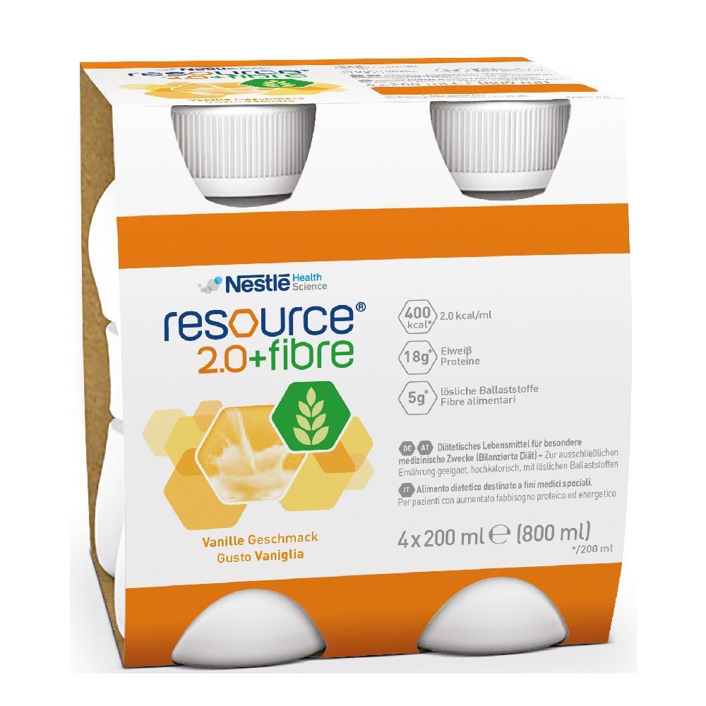 Resource Junior Fibre Vaniglia 200 Ml 4 Pezzi