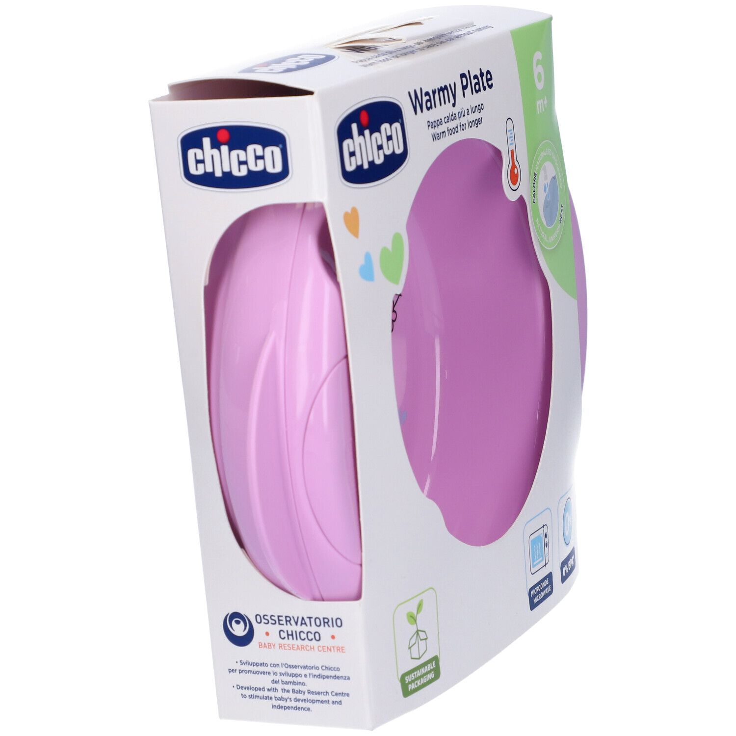 Chicco Warmhalteteller "Warmy" rosa 6 M+