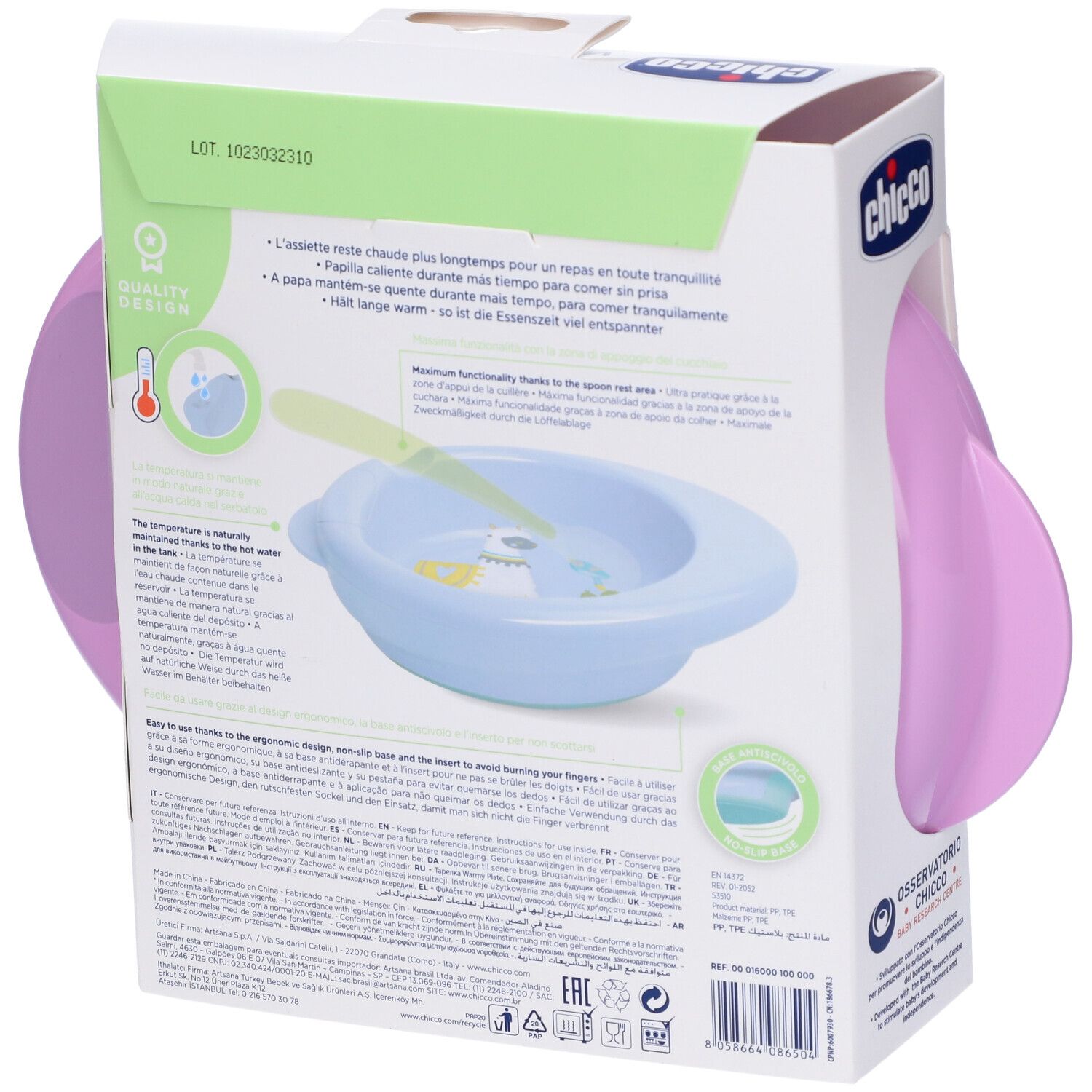 Chicco Warmhalteteller "Warmy" rosa 6 M+