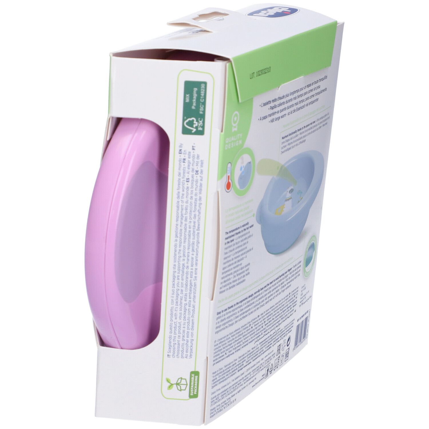 Chicco Warmhalteteller "Warmy" rosa 6 M+