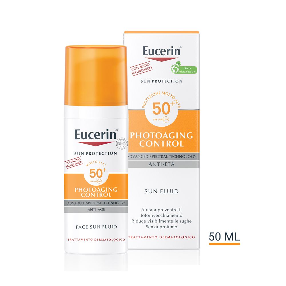 Eucerin Sun Photoaging Control Face Fluid LSF 50 e confezione. 50 ml.