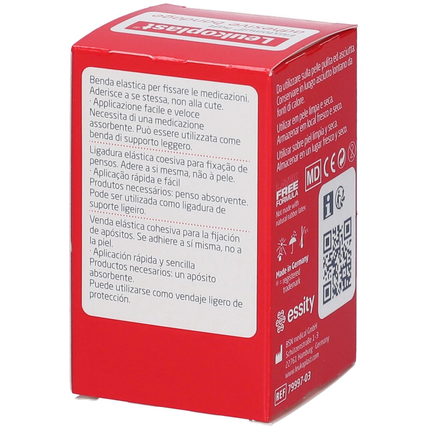 Leukoplast Elastomull haft Klebebinde, 8 cm x 4 m.