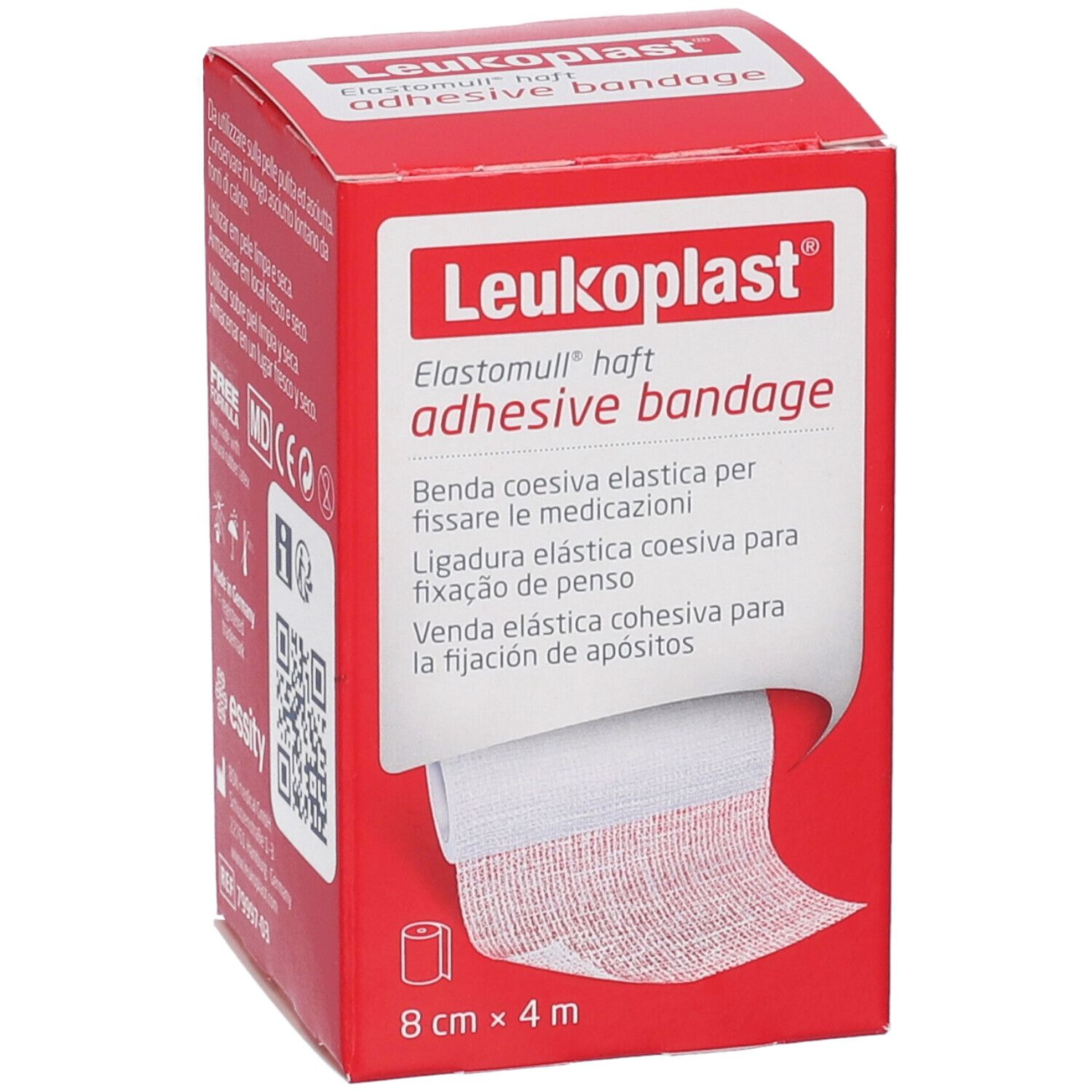 Leukoplast Elastomull haft Klebebinde, 8 cm x 4 m.