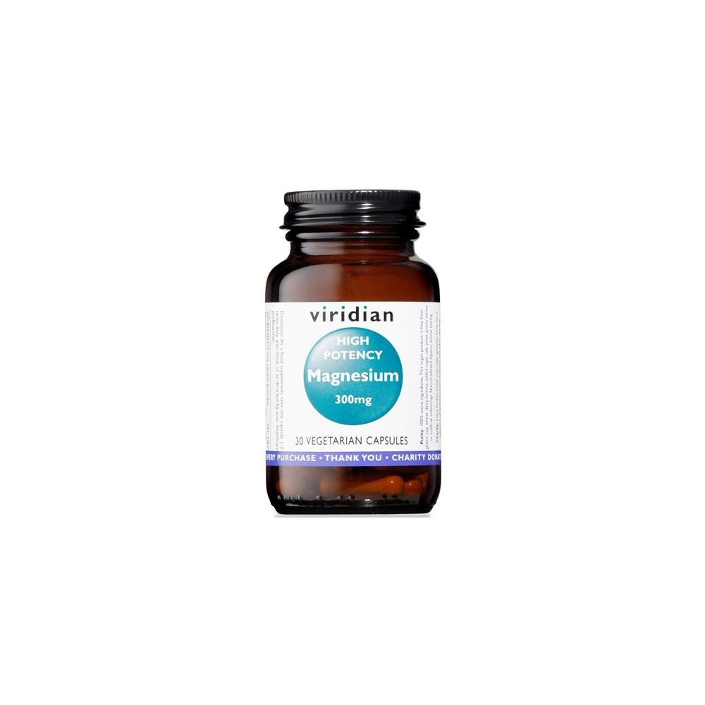 Viridian Magnesium 300Mg High Potency 30 Capsule Viridian Magnesio Superiore Alta Concentrazione