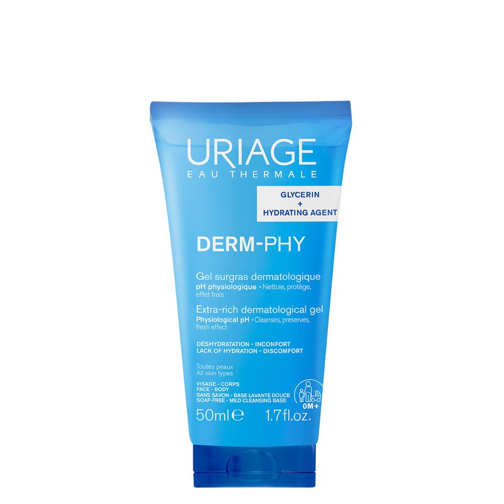 URIAGE DERM-PHY Gel Doccia Dermatologico lenitivo e protettivo senza sapone, pelle sensibile