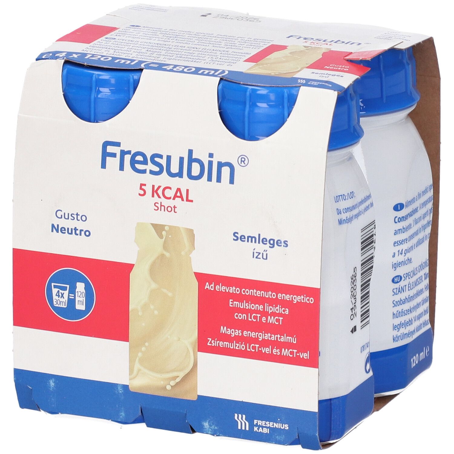 Fresubin 5Kcal Shot Neutral Easybottle 4X120 Ml