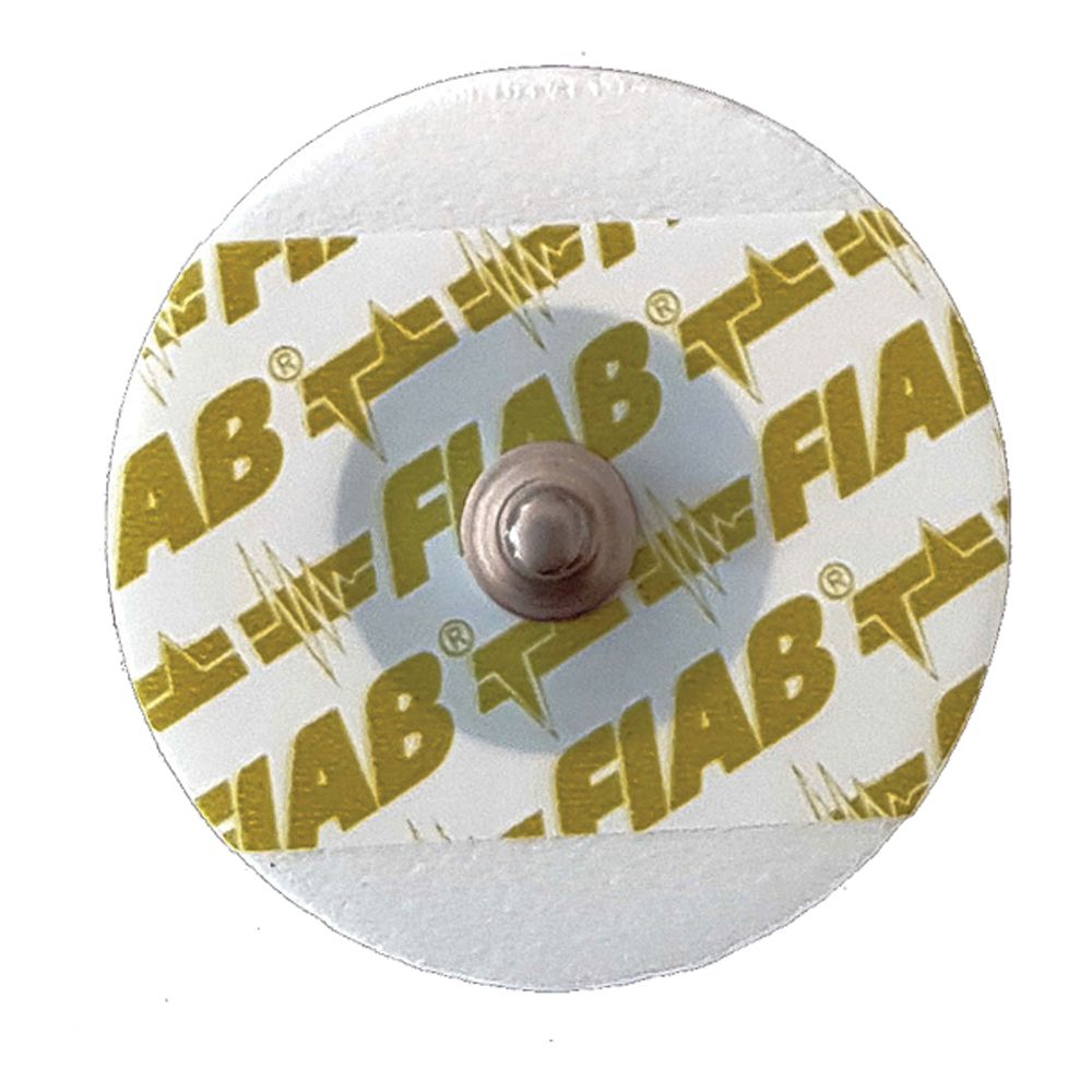 Elettrodo Pe Foam Monouso Rotondo Diametro 40Mm Pediatrico In Gel Solido Con Sensore Ag/Agcl Con Clip In Acciaio Inox Fiab 50 Pezzi