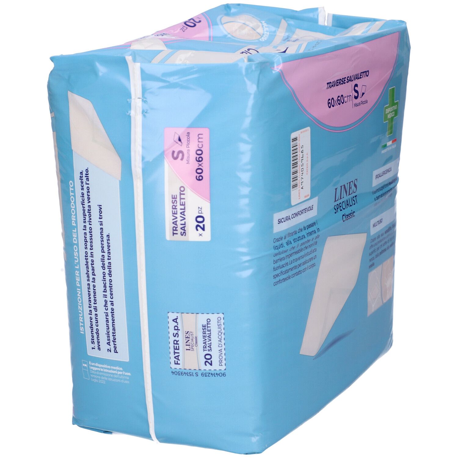 LINES Specialist Classic Traverse Salvaletto 60x60 cm, confezionato. Confezione da 20. Informazioni sul prodotto.