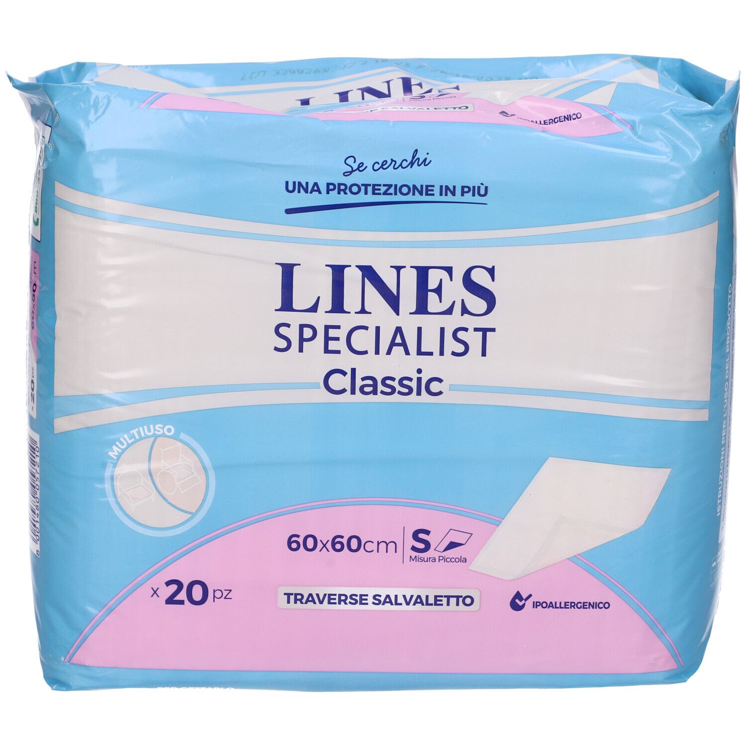 LINES Specialist Classic Traverse Salvaletto 60x60 cm, confezionato. Confezione da 20. Informazioni sul prodotto.