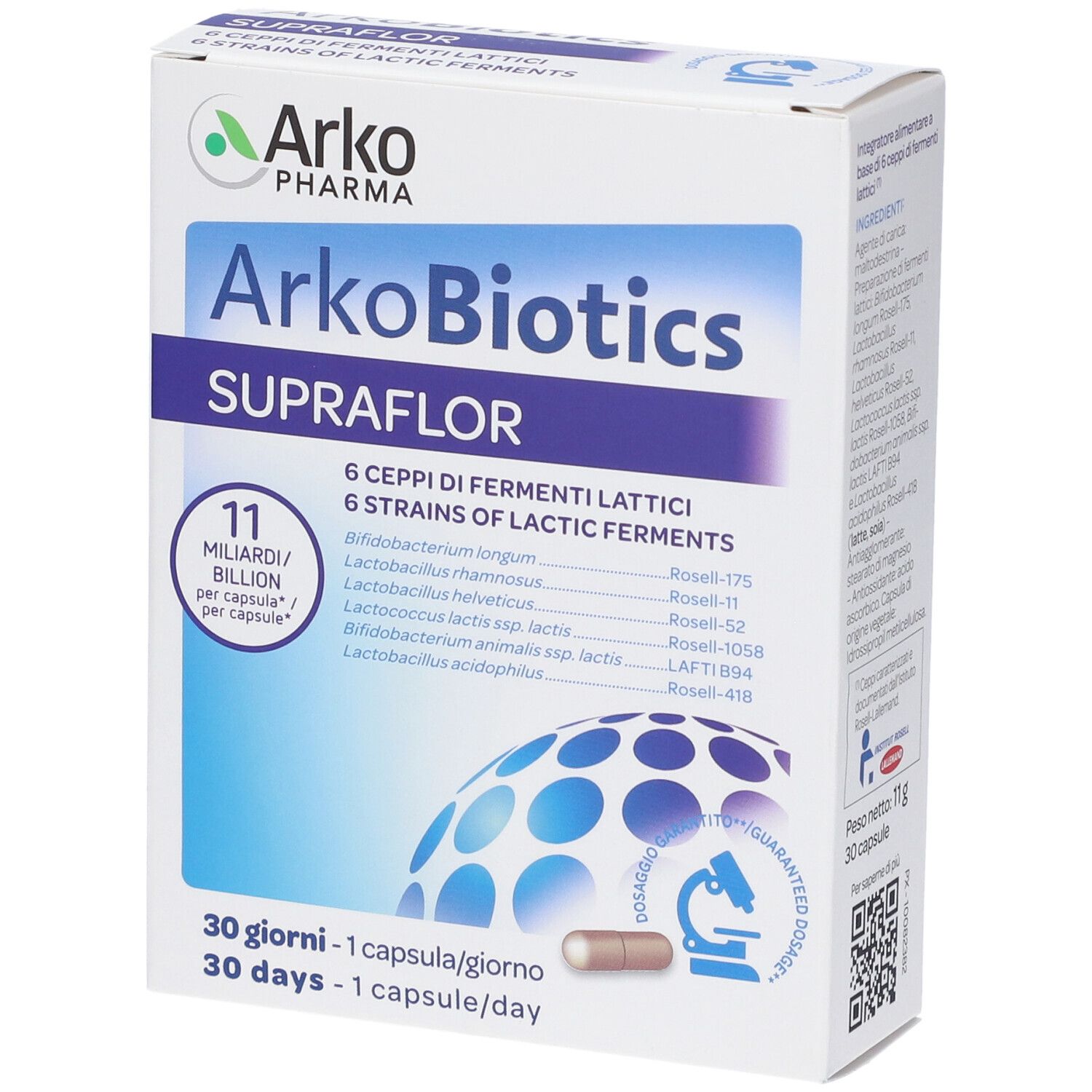 Arkobiotics Supraflor 30Cps 11 g Kapseln