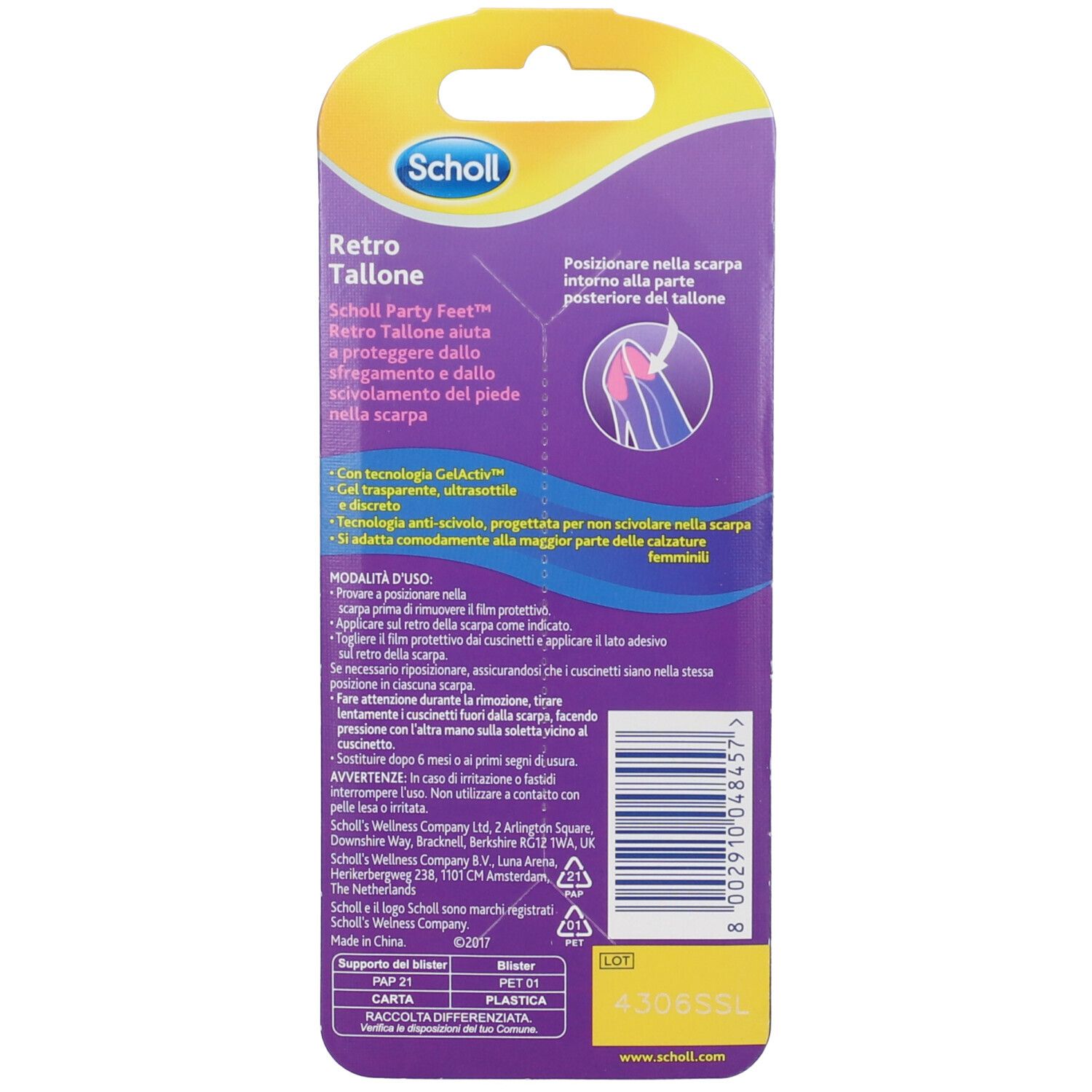 Scholl Party Feet Einlegesohlen für Komfort in Schuhen.