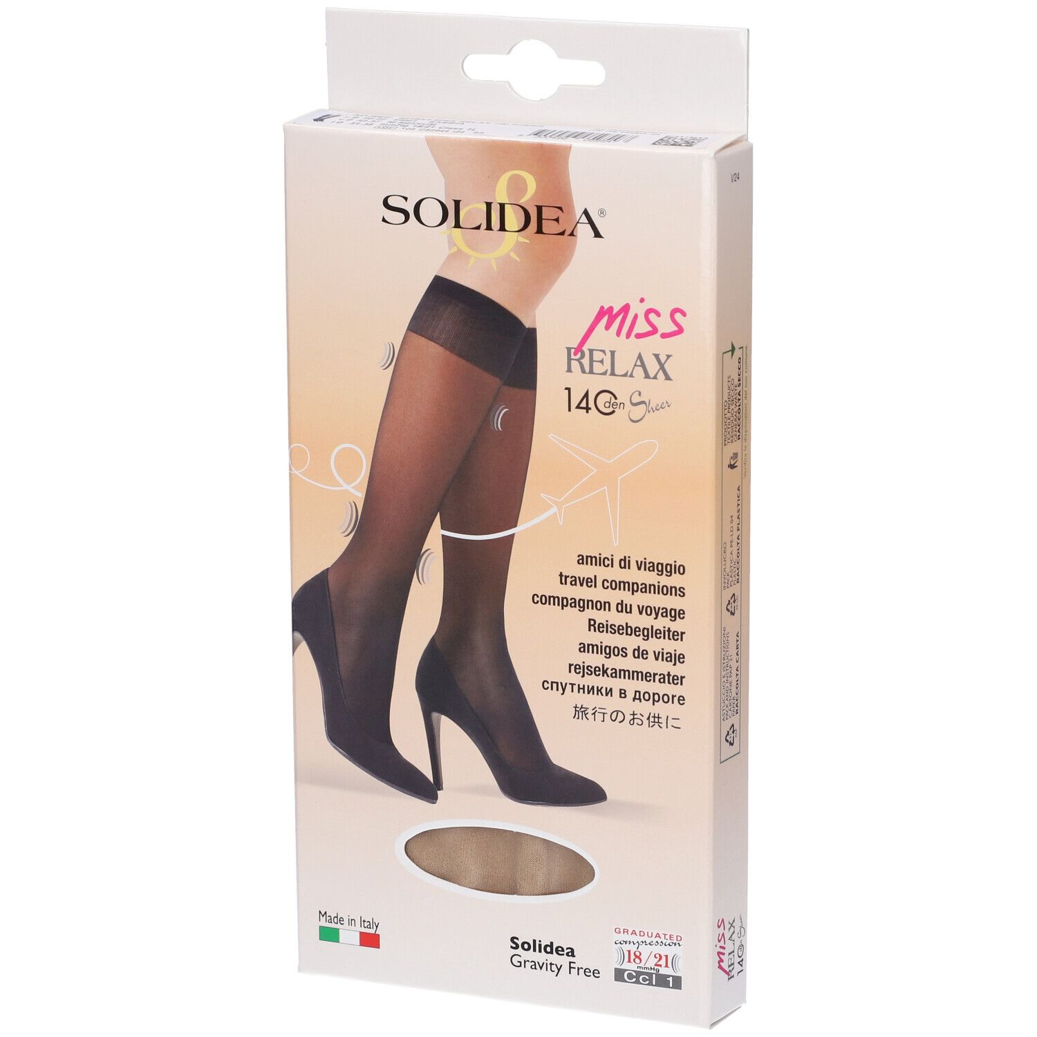 Miss Relax 140 Sheer Gambaletto Sabbia 2-M 1 Paio