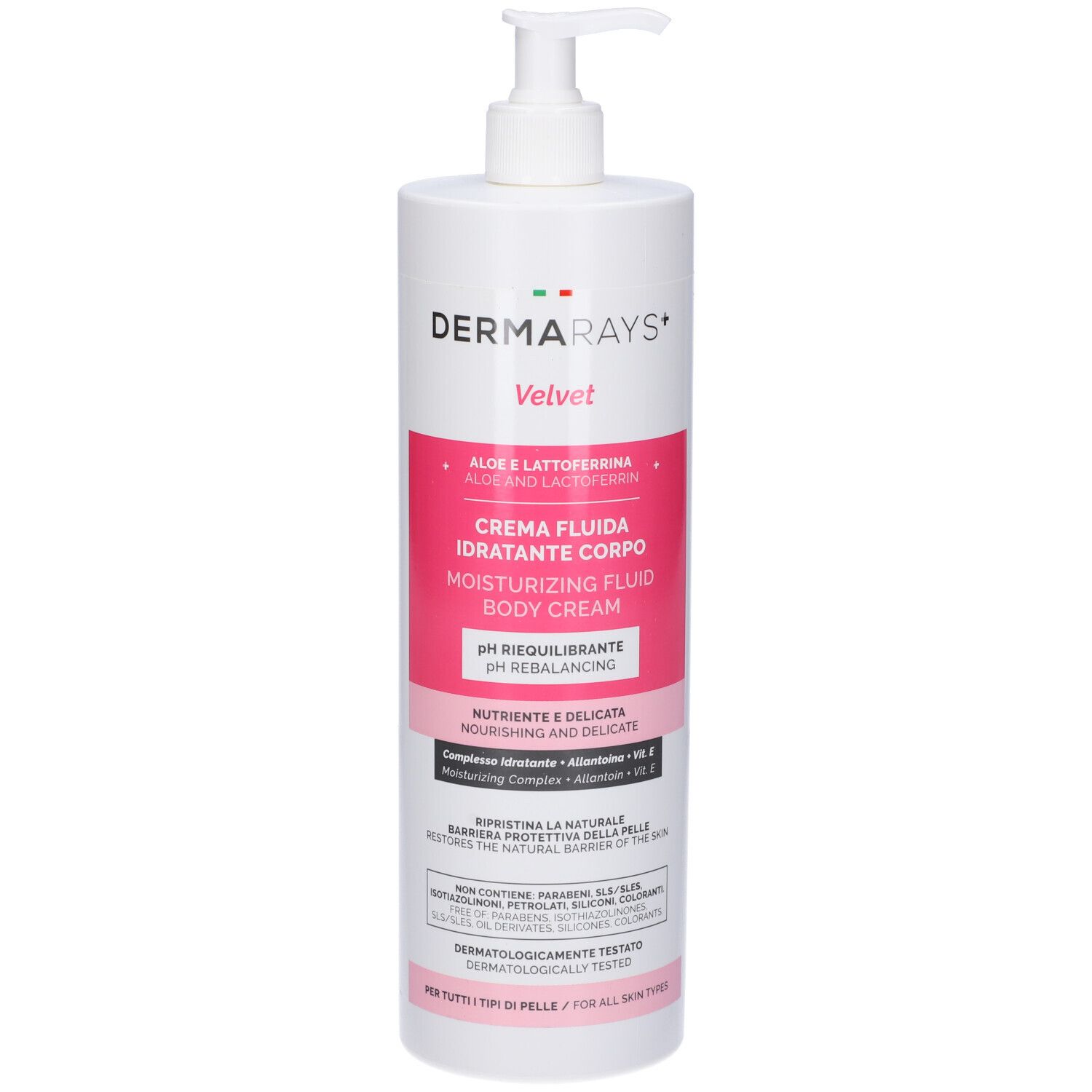 DermaRays+ Velvet Crema Fluida Idratante Corpo 1000ml