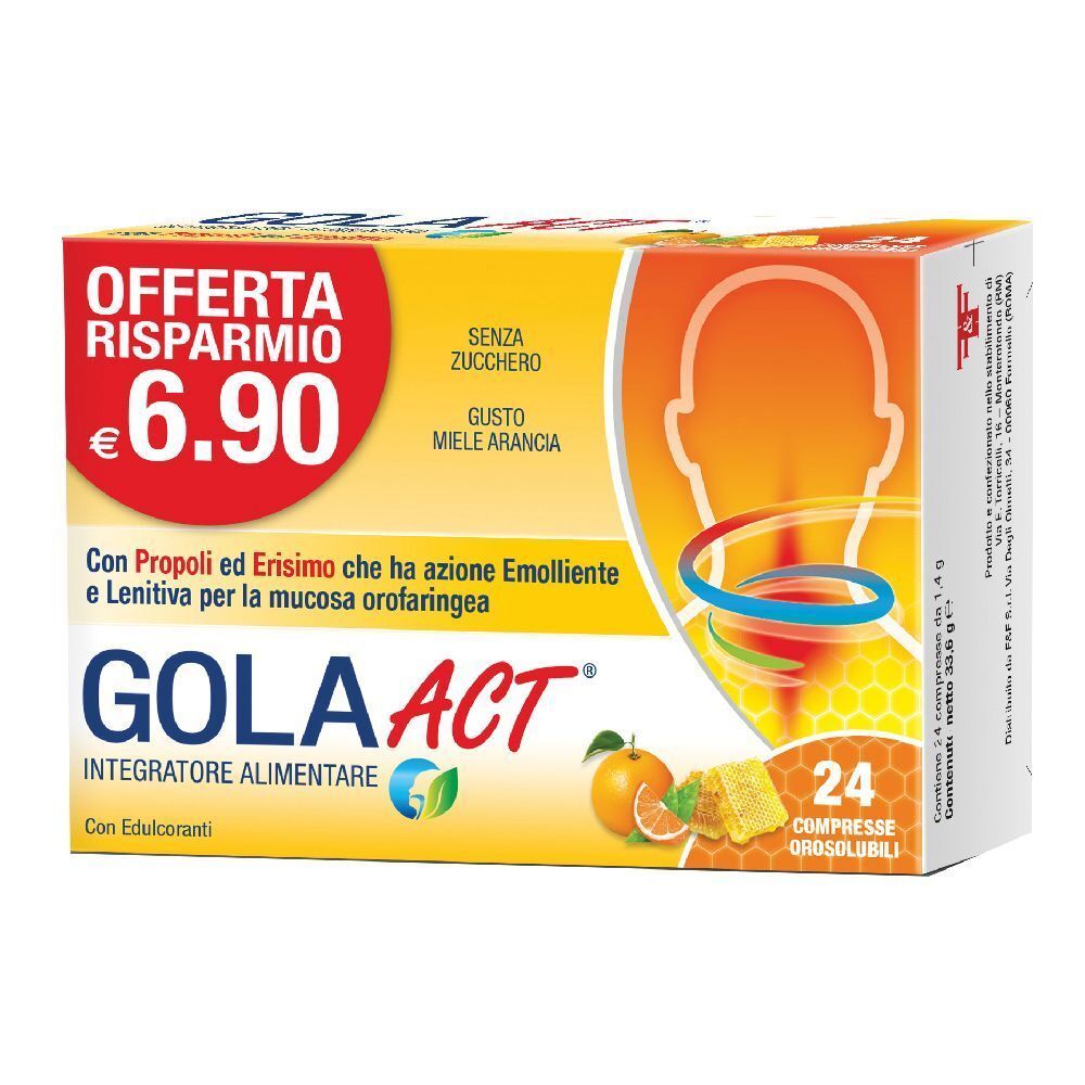 Gola Act Miele Arancia 24 Compresse Orosolubili