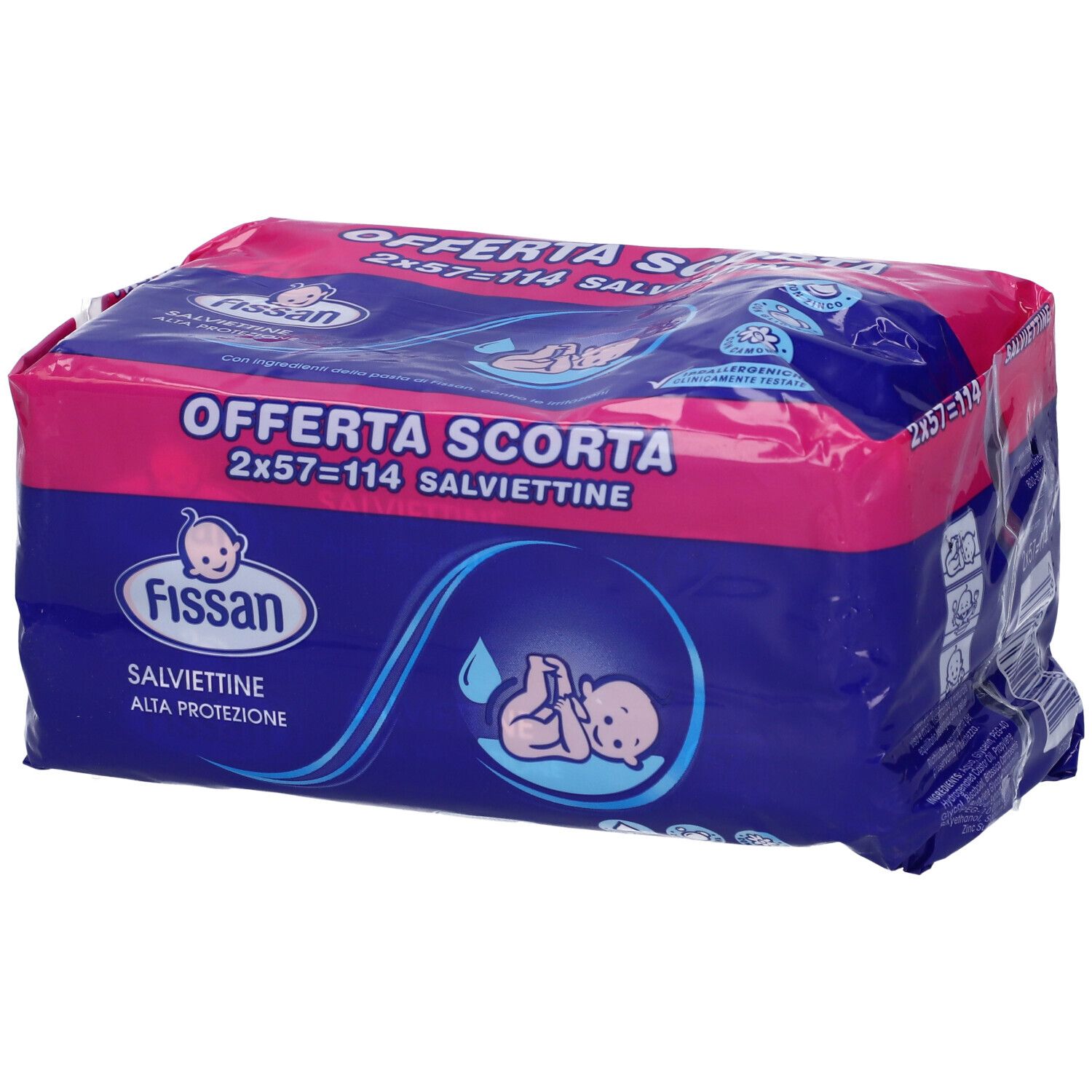 Fissan Salviettine Alta Protezione Pacco Scorta 2x57 Salviette
