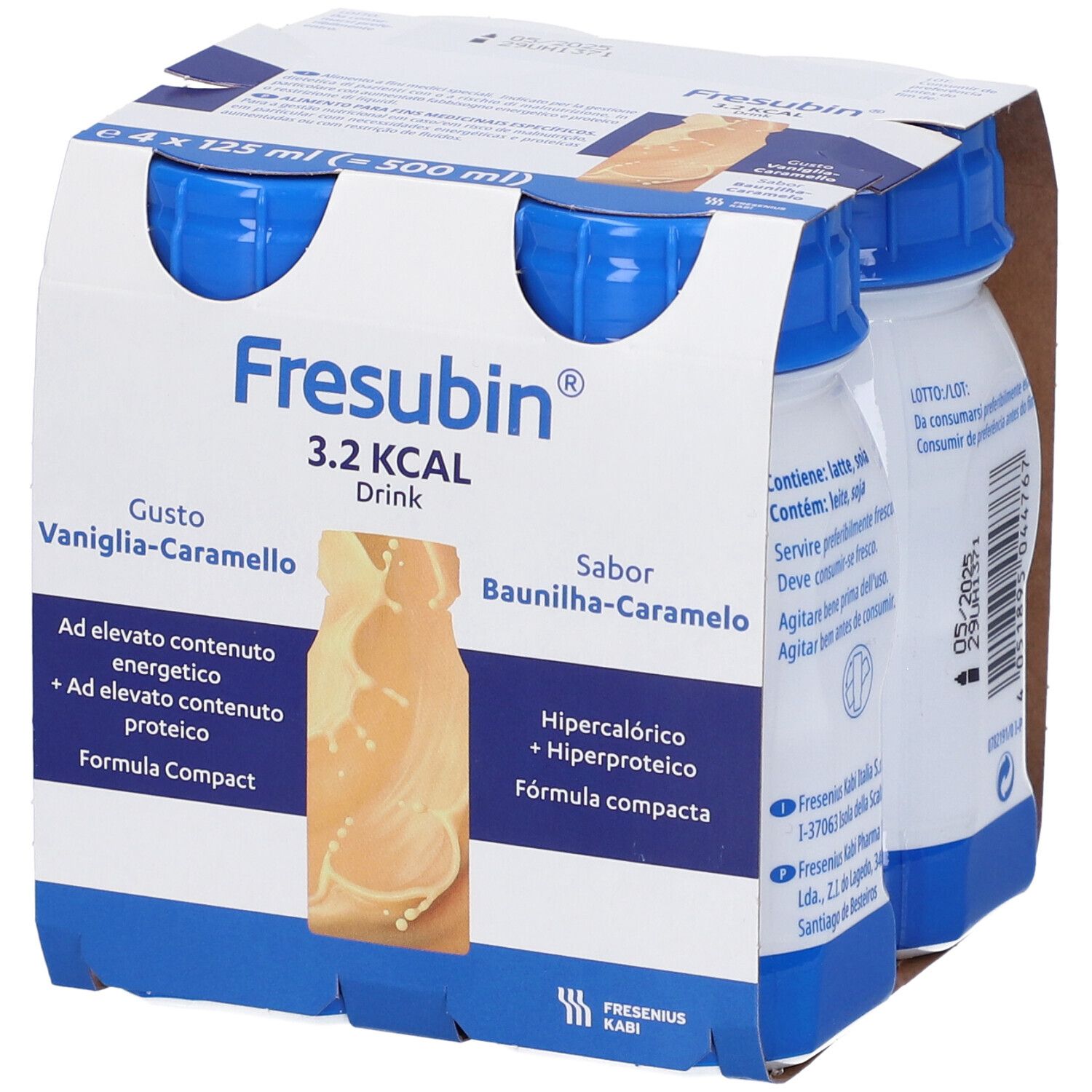 Fresubin 3,2Kcal Drink Vaniglia Caramello 4 X 125 Ml 4x125 ml Soluzion
