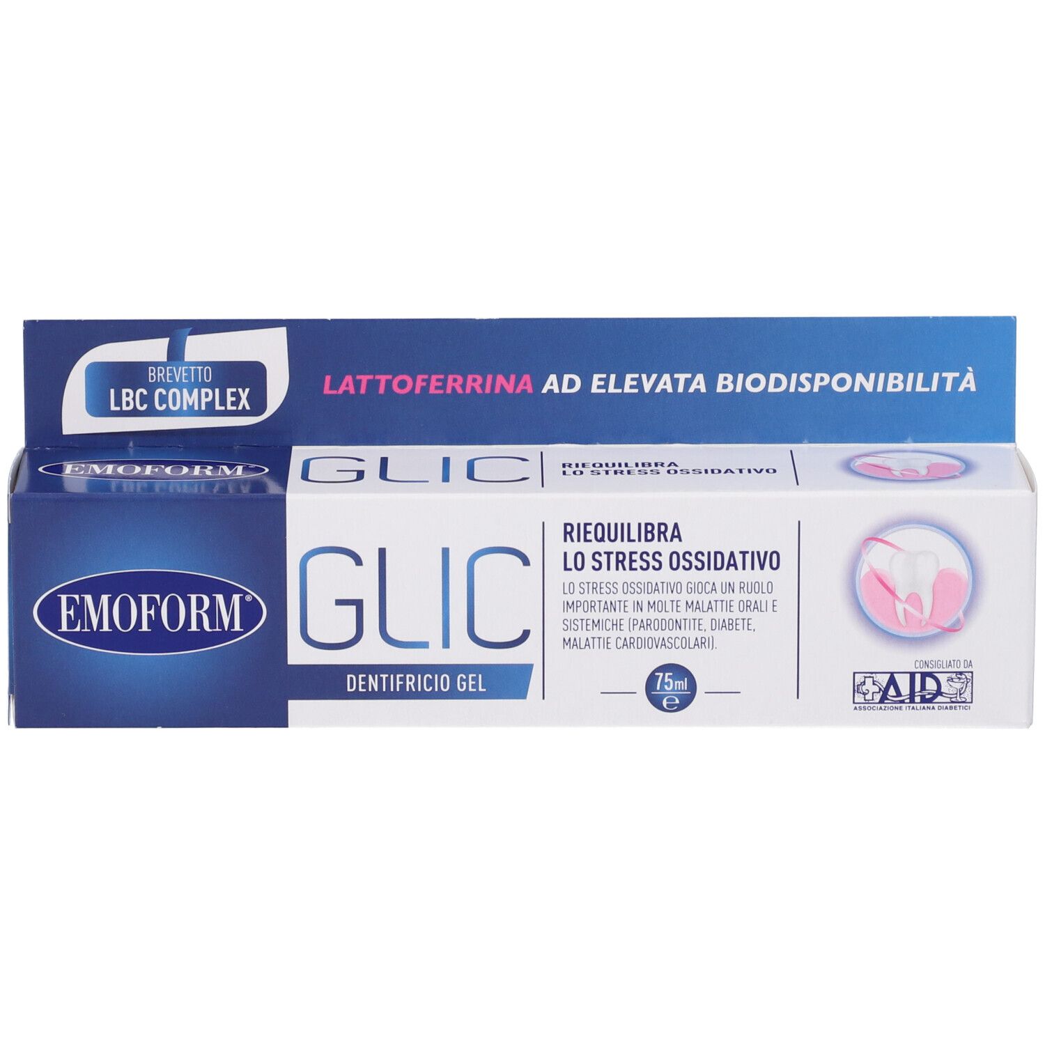 EMOFORM GLIC Zahngel mit Lattoferrin LBC-Komplex, 75ml.