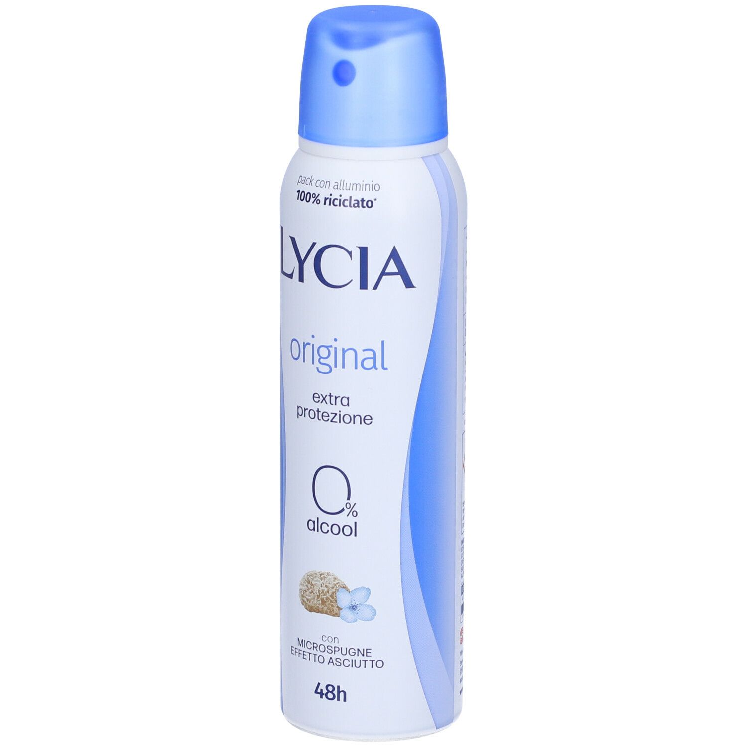 Lycia Original Deo Spray, 48h Schutz, 0% Alkohol, mit Mikroschwämmen.
